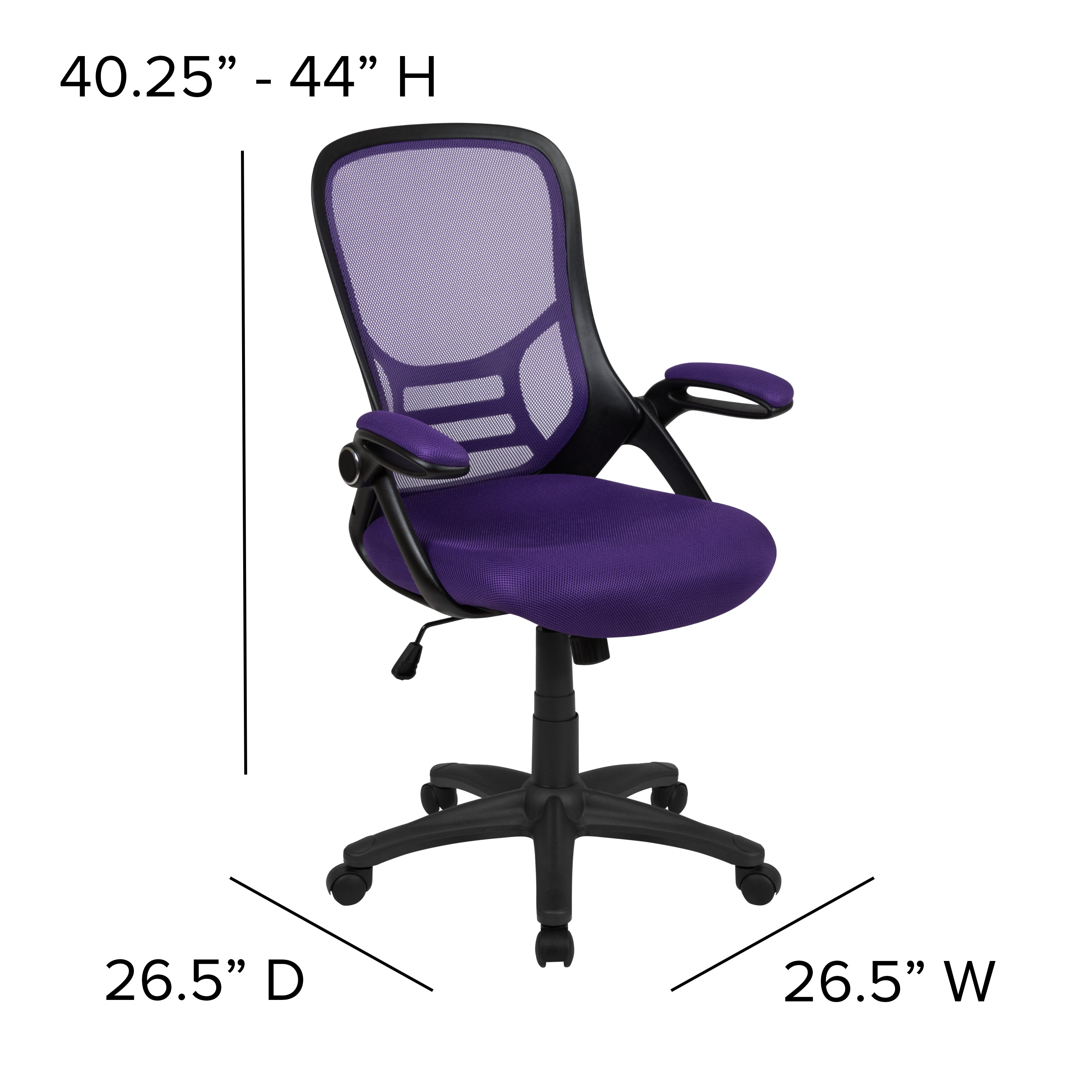 High Back Mesh Ergonomic Swivel Office Chair with Flip-up Arms