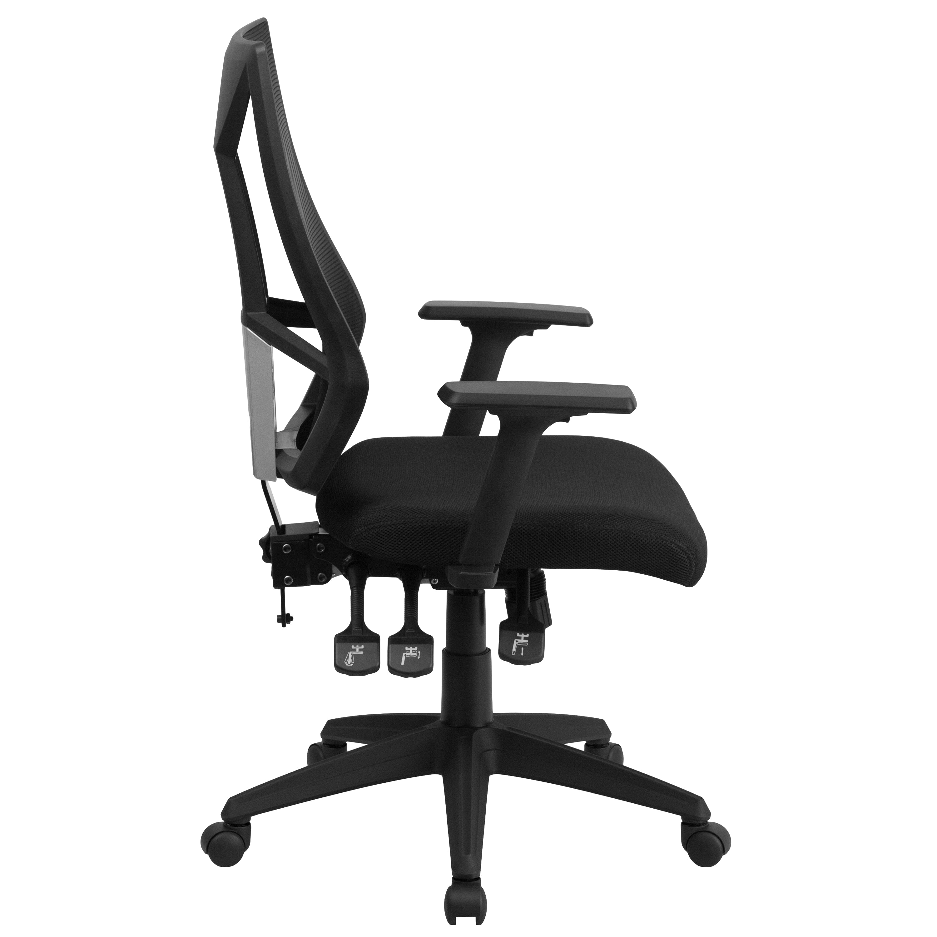 High Back Mesh Multifunction Swivel Ergonomic Task Office Chair with Adjustable Arms
