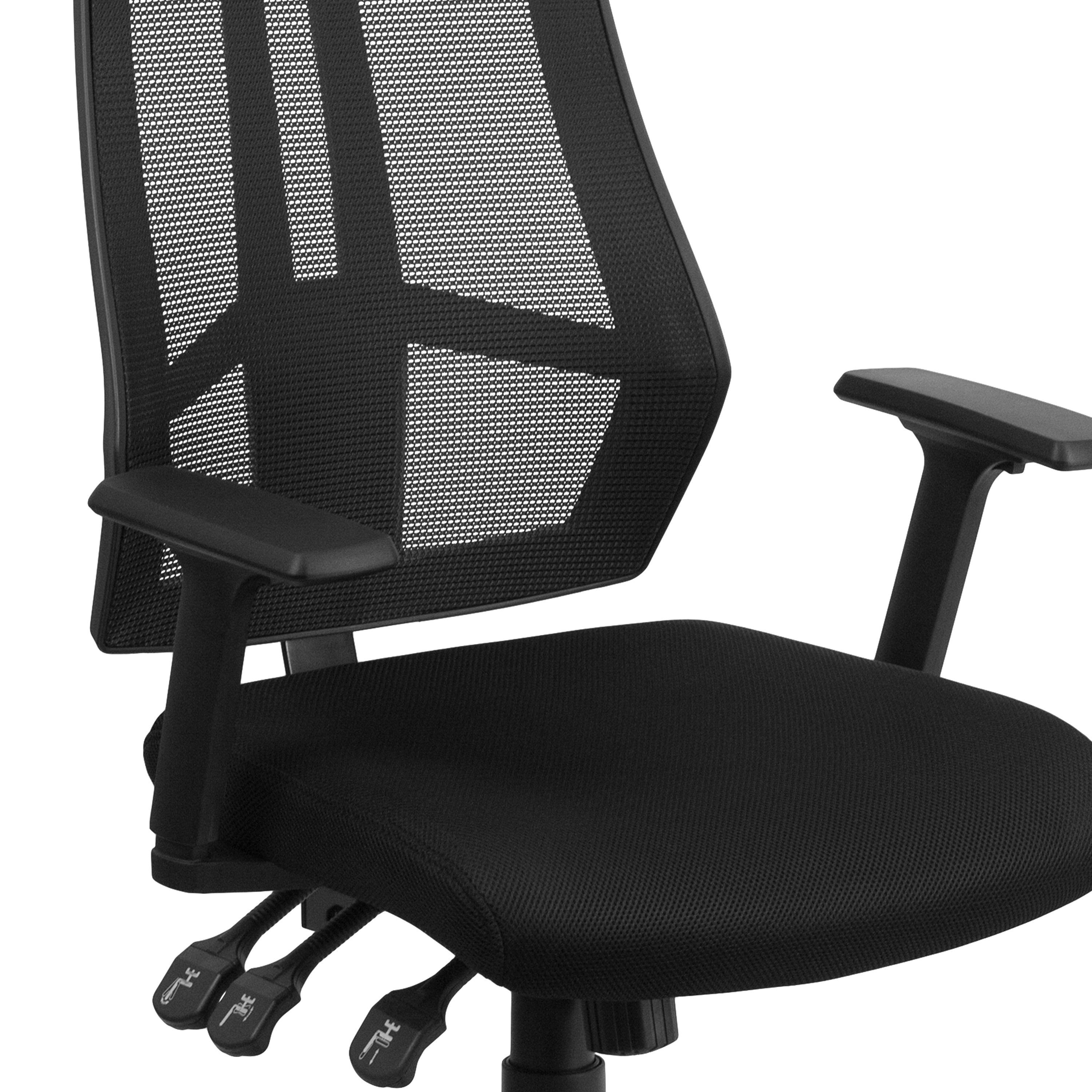 High Back Mesh Multifunction Swivel Ergonomic Task Office Chair with Adjustable Arms