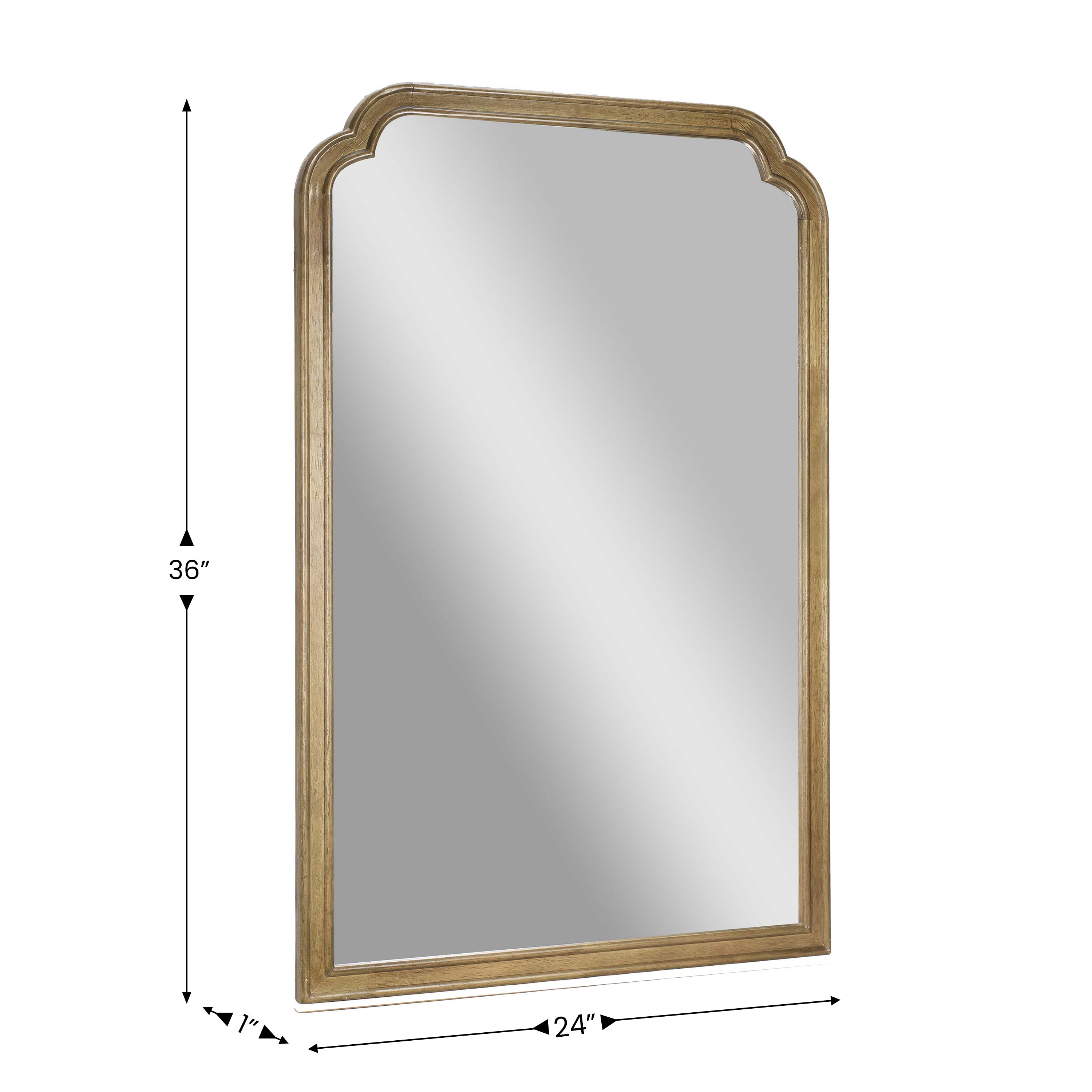 Efie Large Accent Wall Mirror with Solid Wood Frame for Bathroom, Entryway, Dining Room & Living Room
