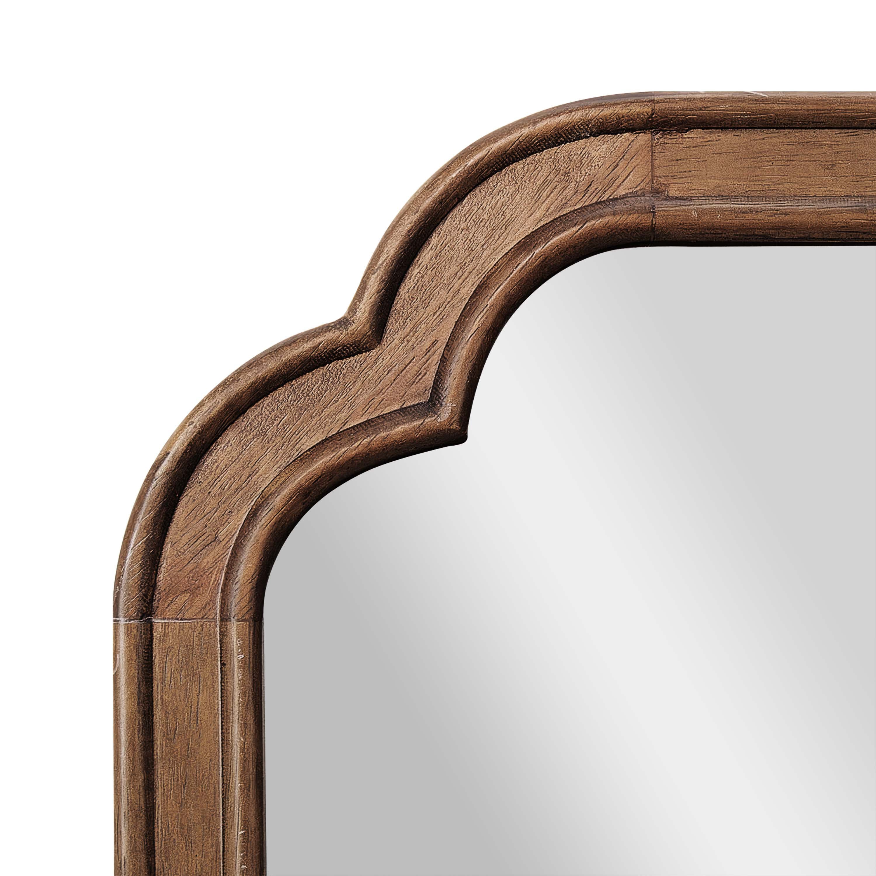 Efie Large Accent Wall Mirror with Solid Wood Frame for Bathroom, Entryway, Dining Room & Living Room