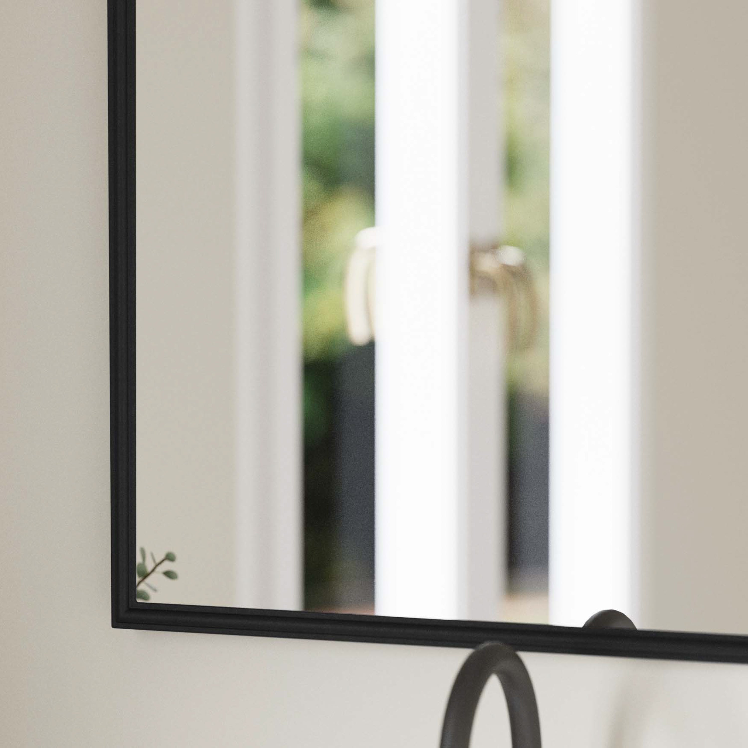 Esme Traditional Arched Wall Mirror with Baroque Detail - Large Accent Mirror for Bathroom, Entryway, Dining Room, & Living Room