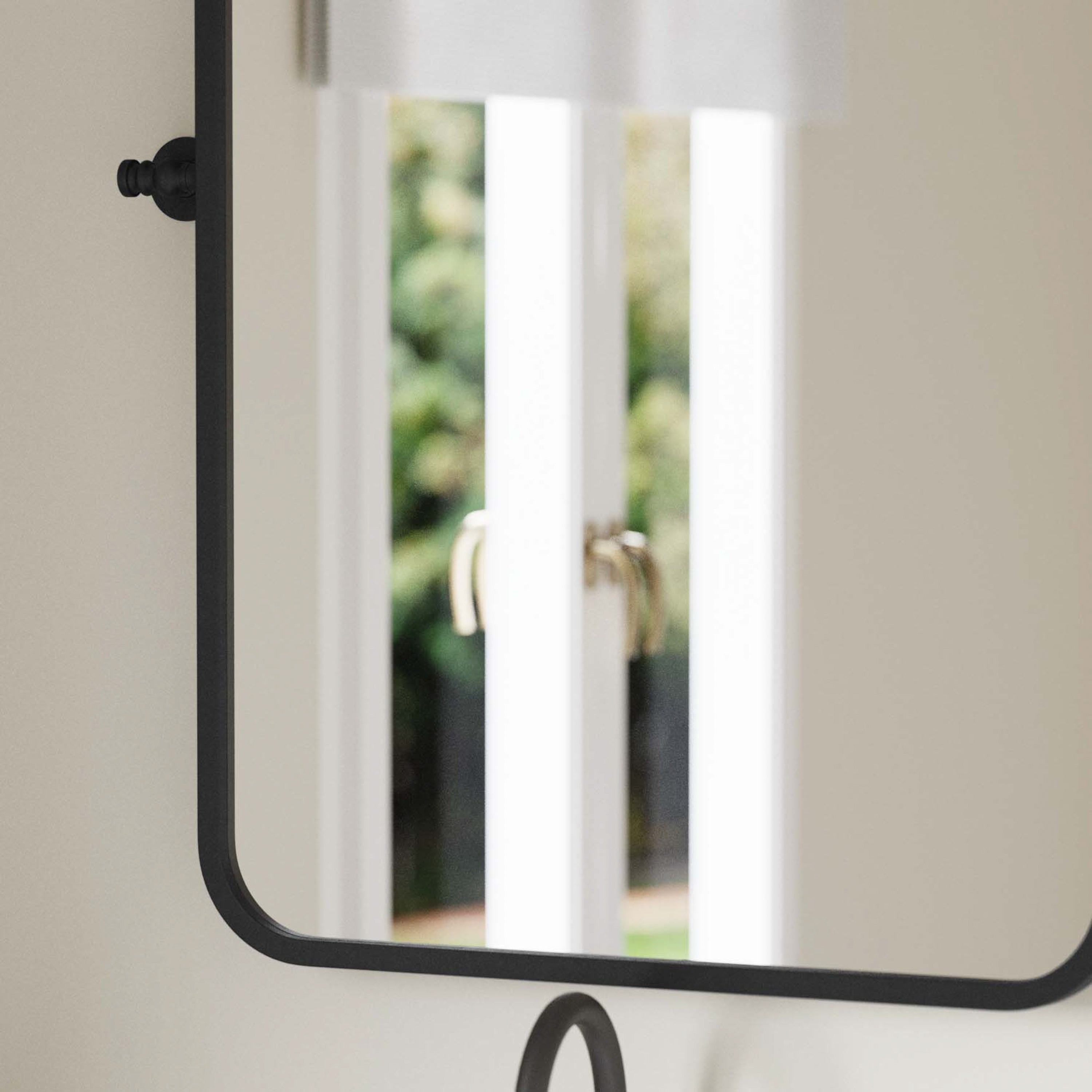 Finlay Metal Pivot Wall Mirror - Large Accent Vanity Mirror for Bathroom
