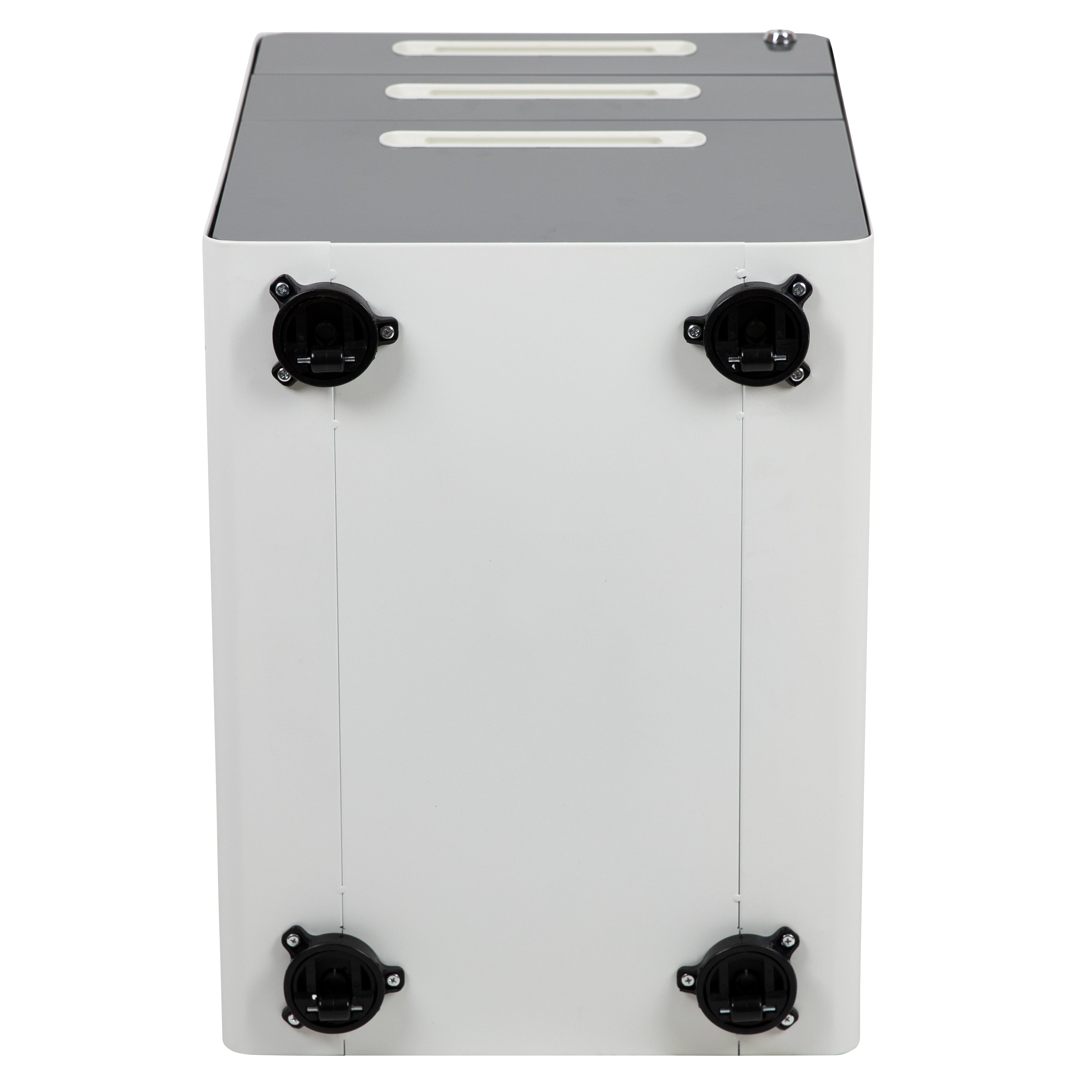 Ergonomic 3-Drawer Mobile Locking Filing Cabinet with Anti-Tilt Mechanism and Hanging Drawer for Legal & Letter Files