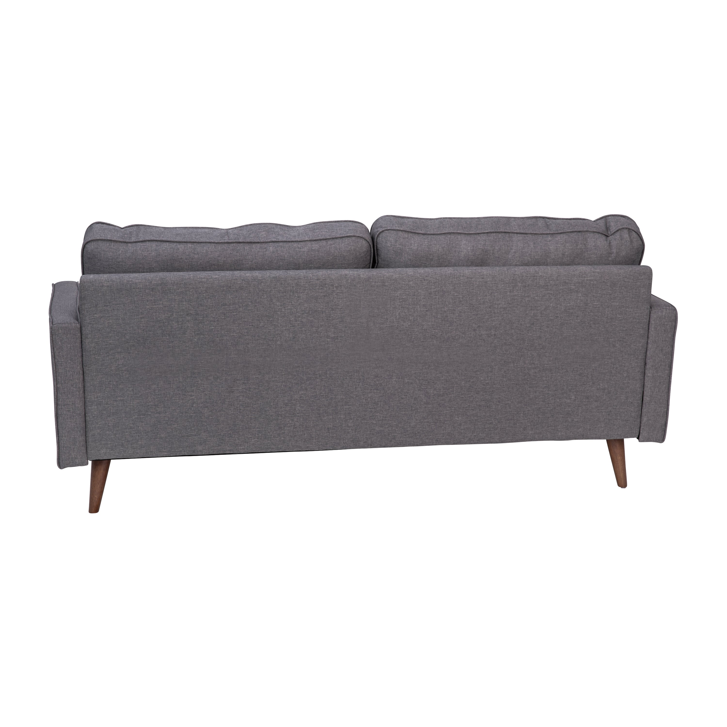 Hudson Mid-Century Modern Sofa with Tufted Upholstery & Solid Wood Legs