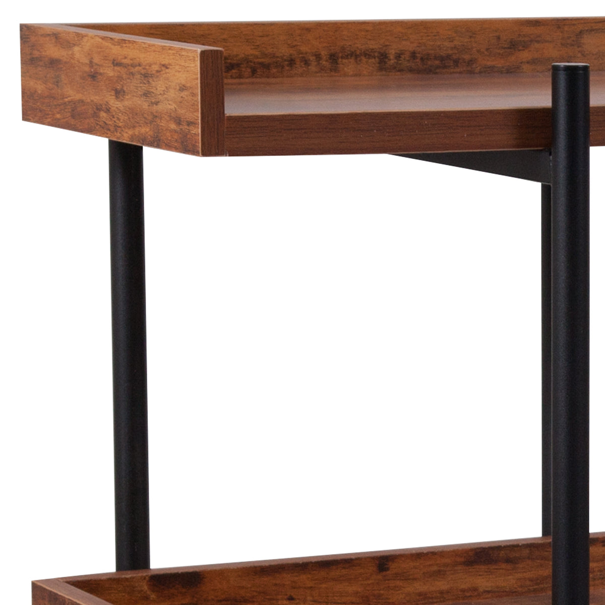 Mayfair 3 Shelf 35"H Storage Display Unit Bookcase with Metal Frame