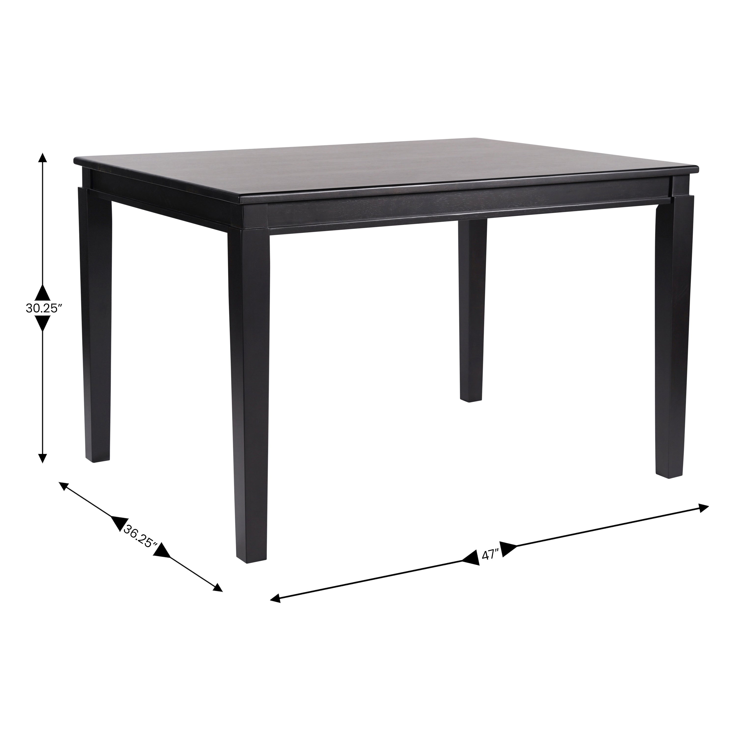 Henry Solid Wood Dining Table, Heavy Duty Rectangle Wood Table for 4