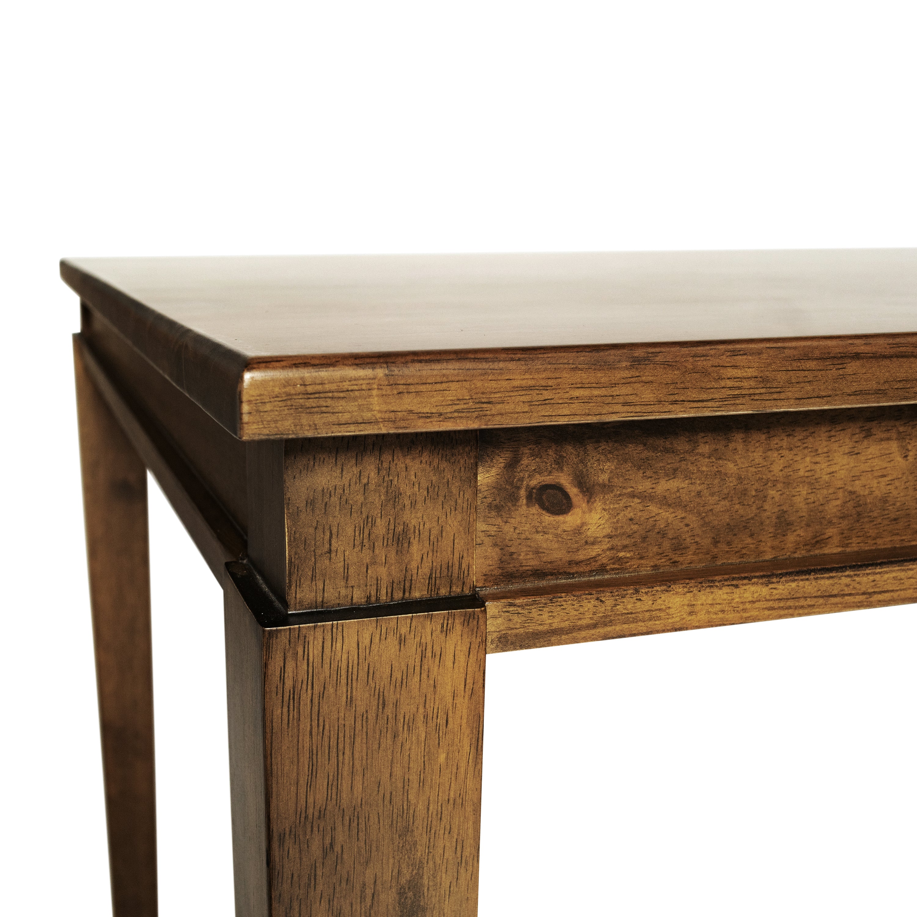 Henry Solid Wood Dining Table, Heavy Duty Rectangle Wood Table for 4