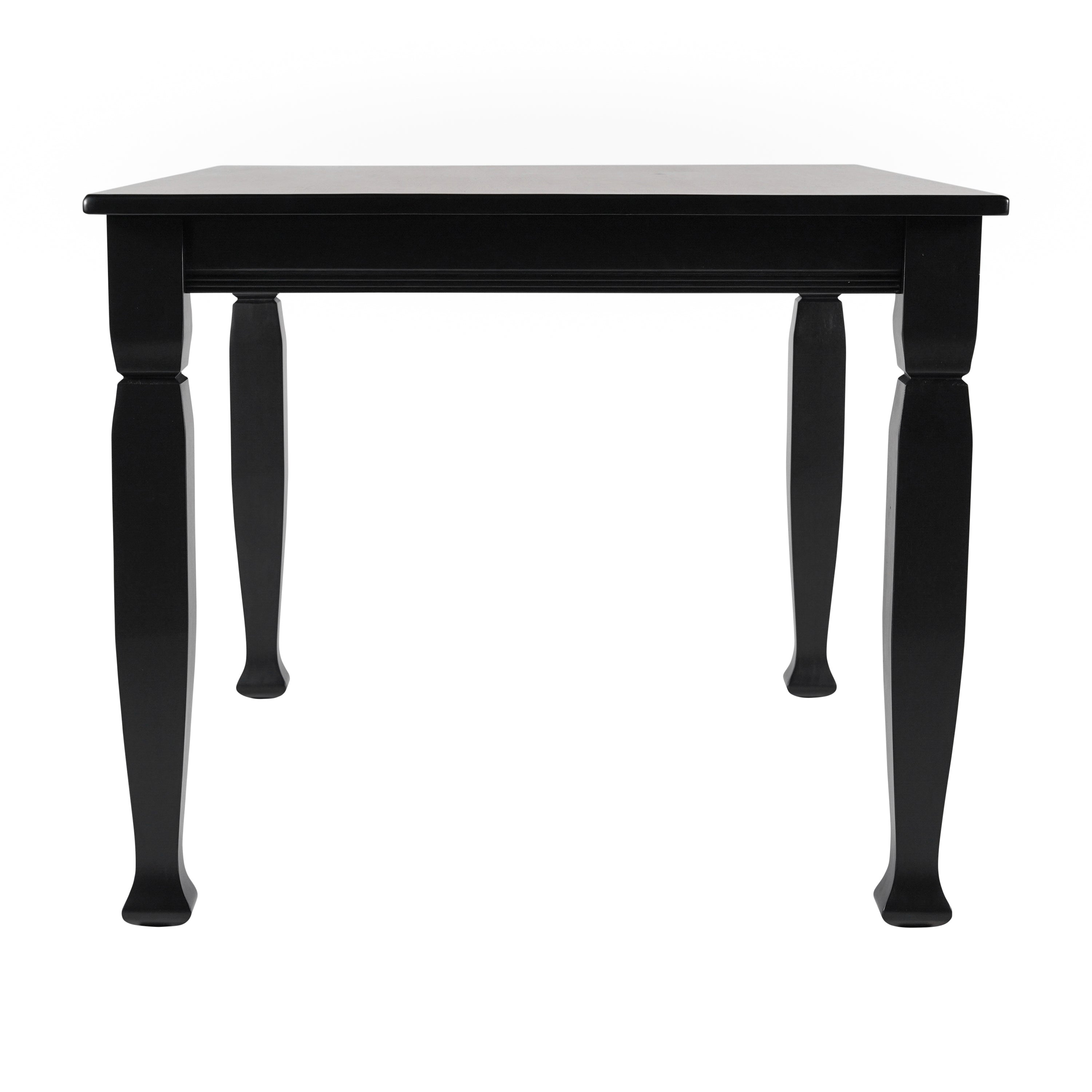 Grace Solid Wood Dining Table with Turned Wooden Legs, Heavy Duty Rectangle Wood Table for 4