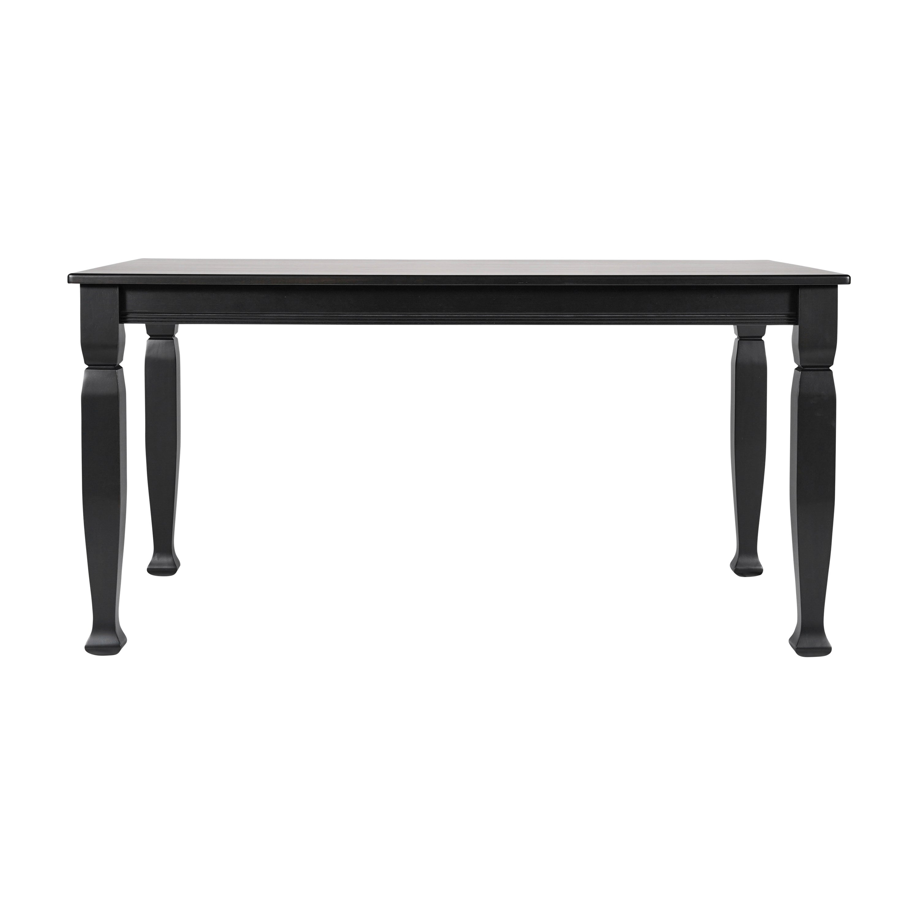 Grace Solid Wood Dining Table with Turned Wooden Legs, Heavy Duty Rectangle Wood Table for 6