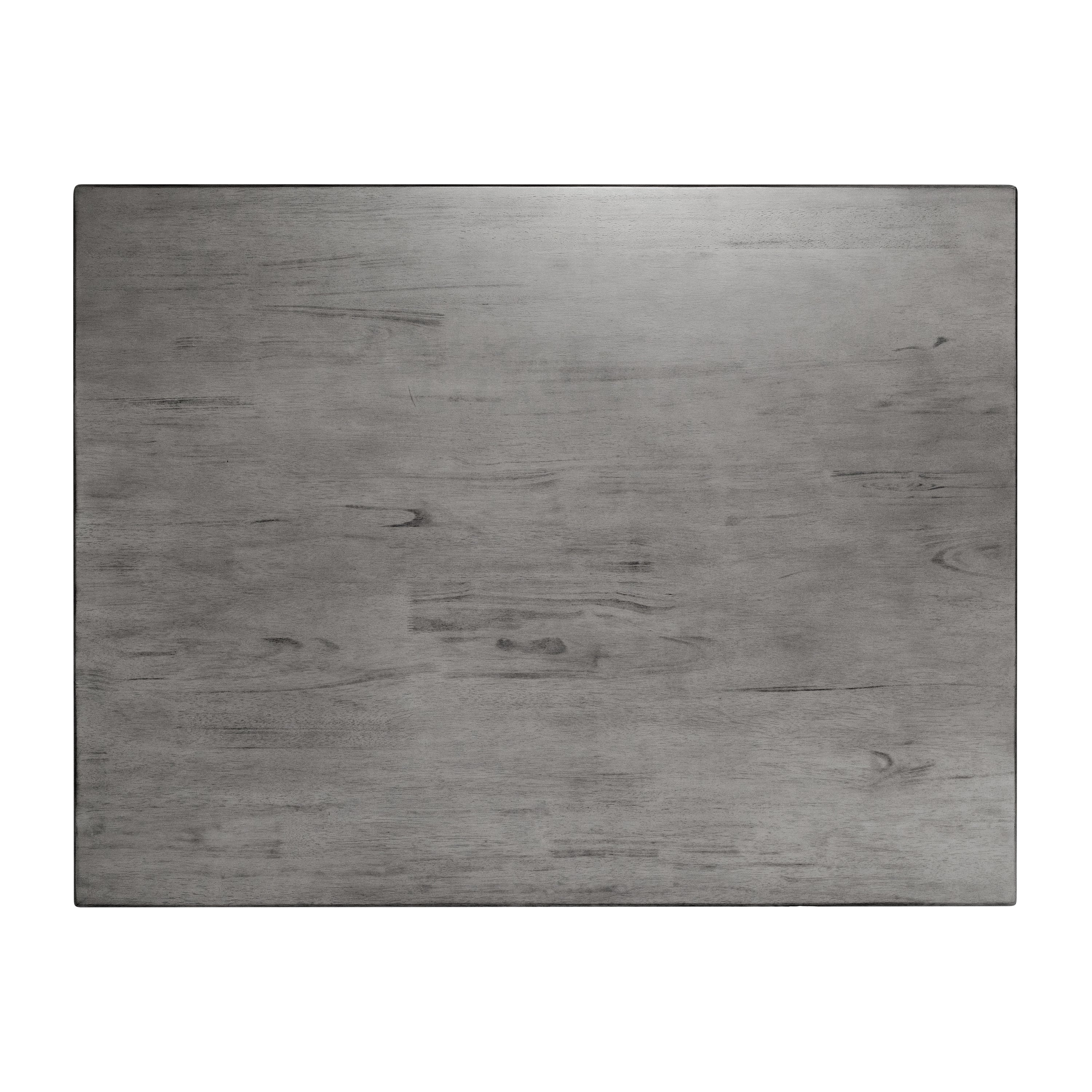 Grace Solid Wood Dining Table with Turned Wooden Legs, Heavy Duty Rectangle Wood Table for 4