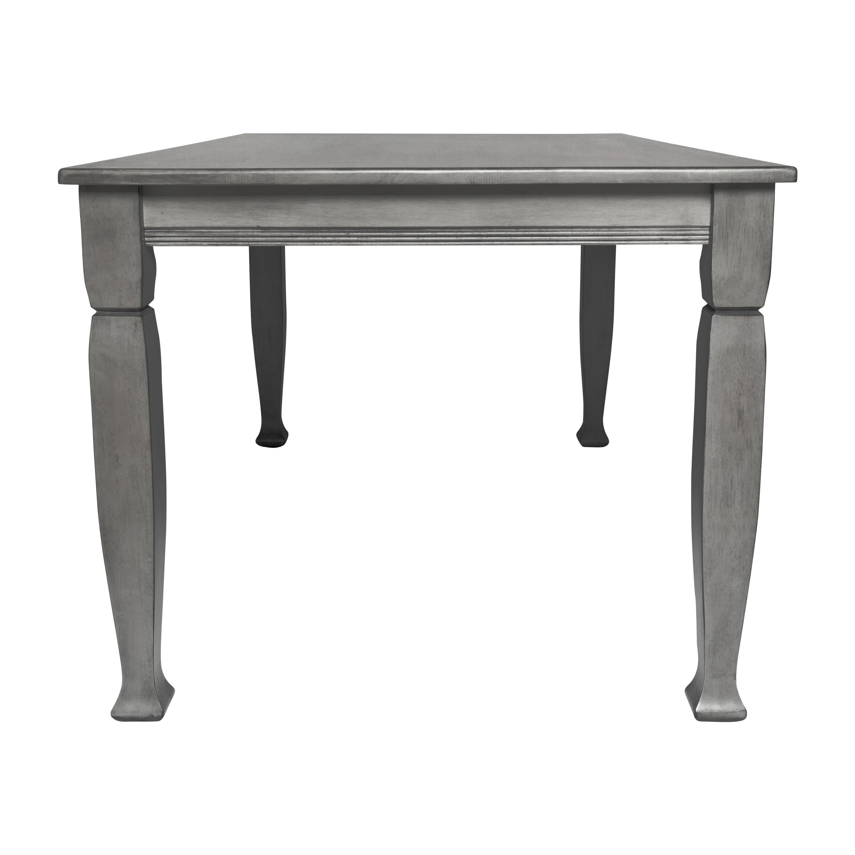 Grace Solid Wood Dining Table with Turned Wooden Legs, Heavy Duty Rectangle Wood Table for 6