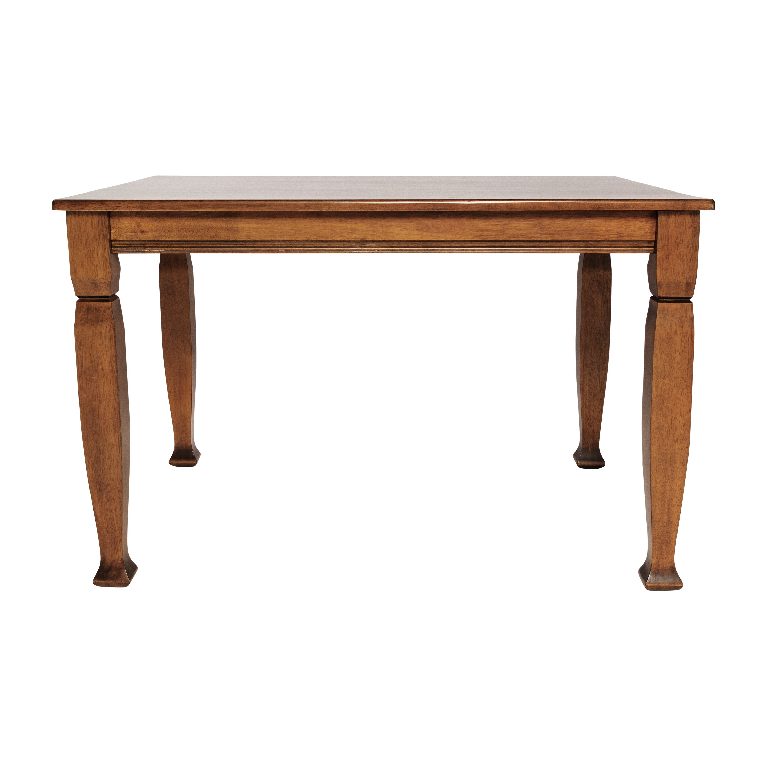 Grace Solid Wood Dining Table with Turned Wooden Legs, Heavy Duty Rectangle Wood Table for 4