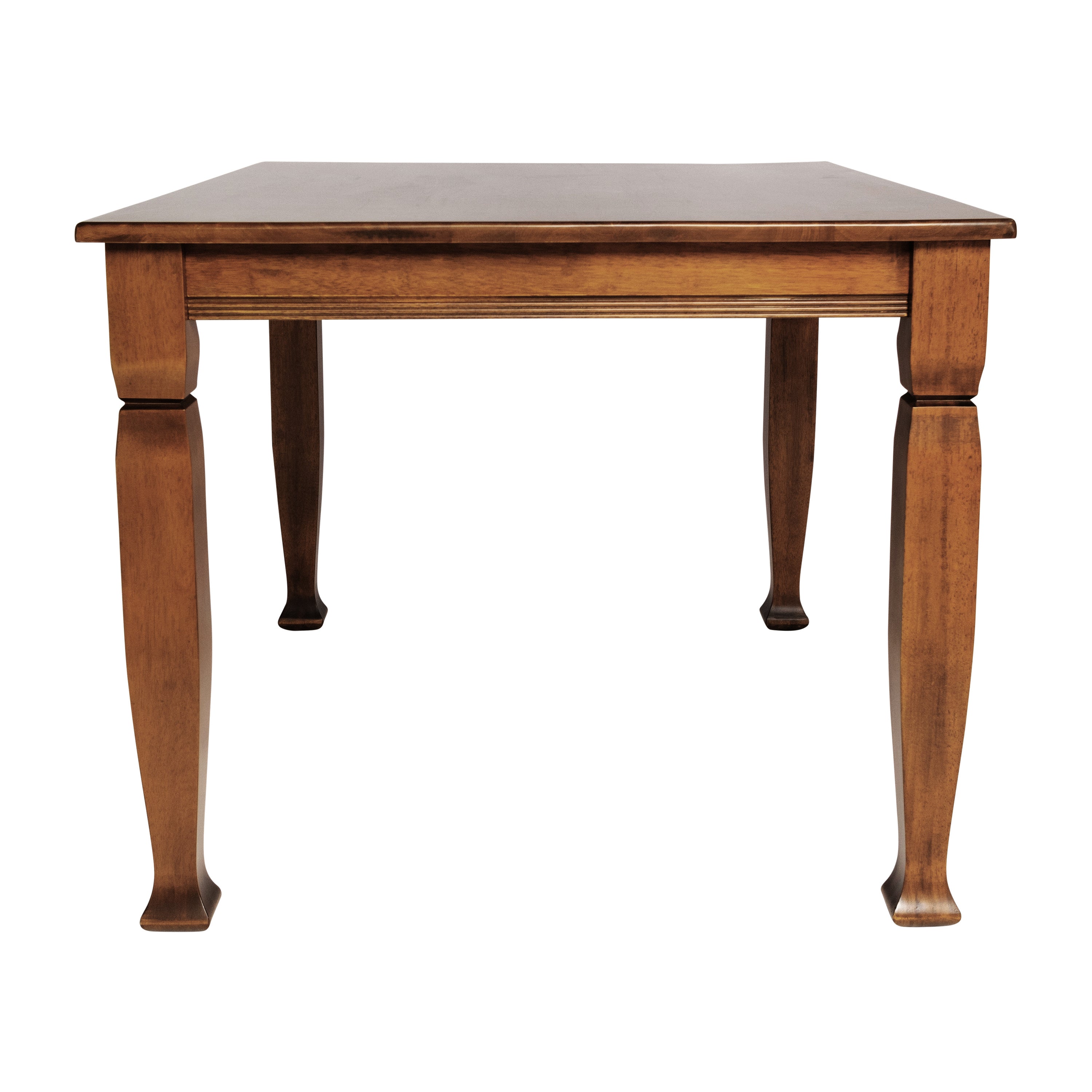 Grace Solid Wood Dining Table with Turned Wooden Legs, Heavy Duty Rectangle Wood Table for 4