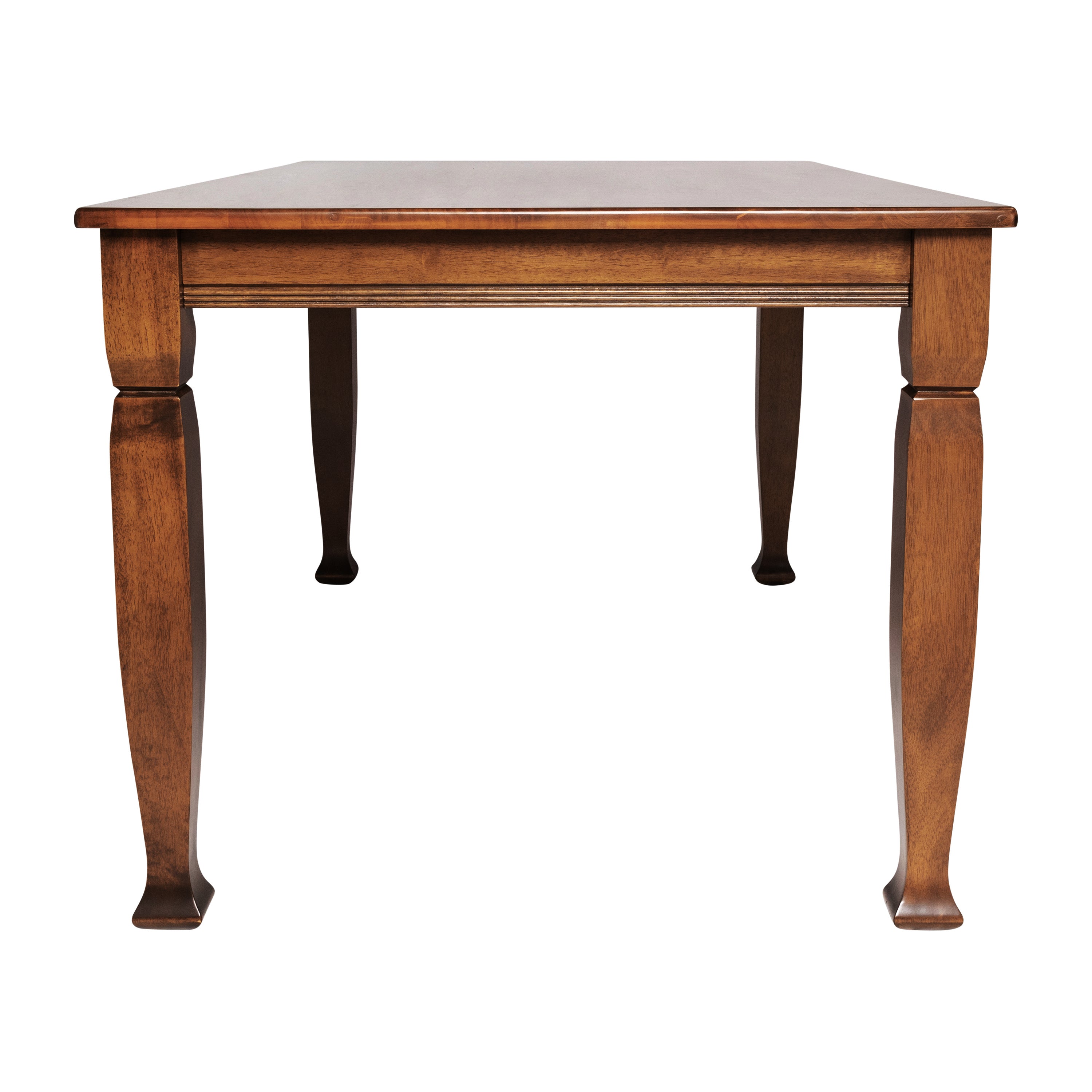 Grace Solid Wood Dining Table with Turned Wooden Legs, Heavy Duty Rectangle Wood Table for 6