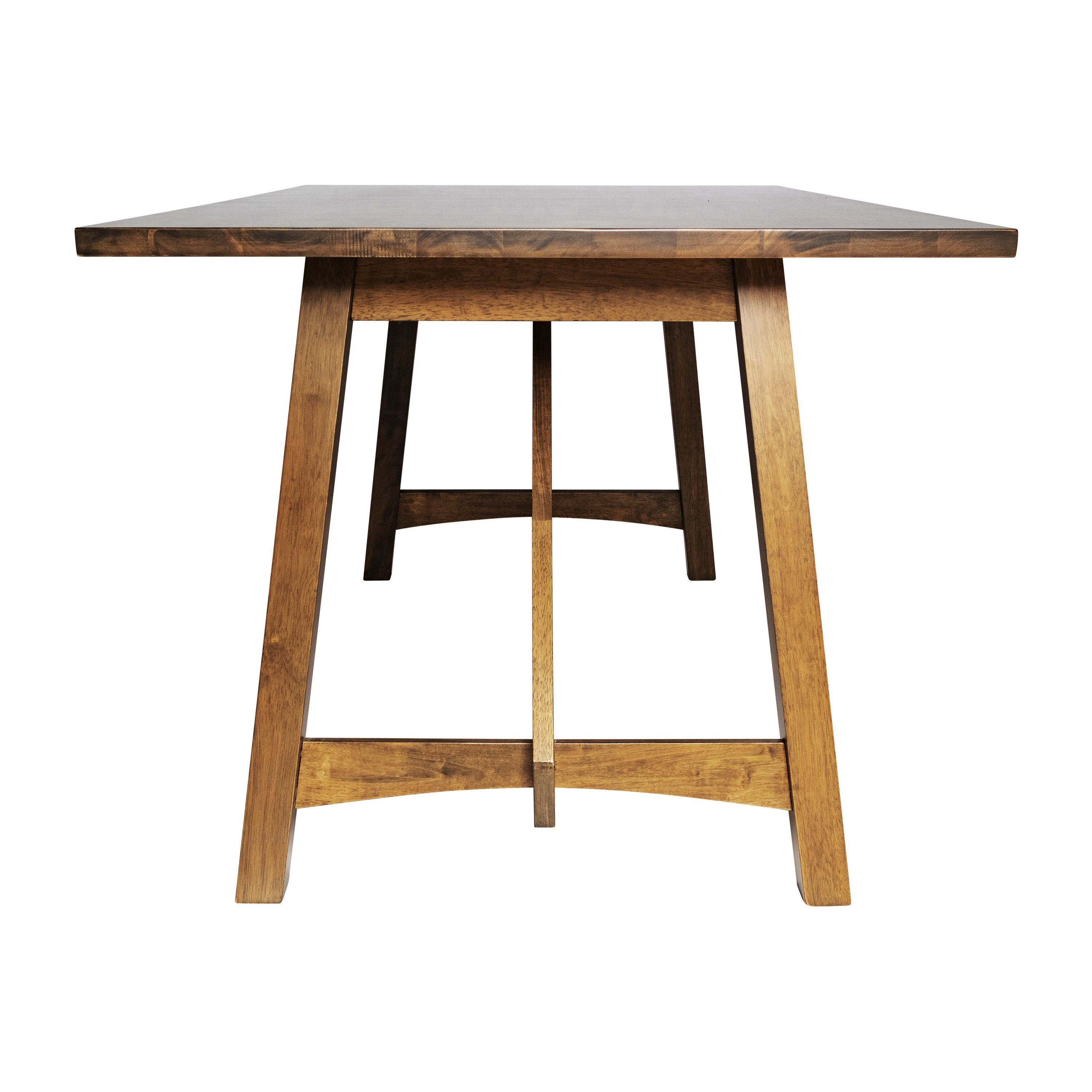 Everly Solid Wood Trestle Base Dining Table, Farmhouse Style Table with Seating for 6