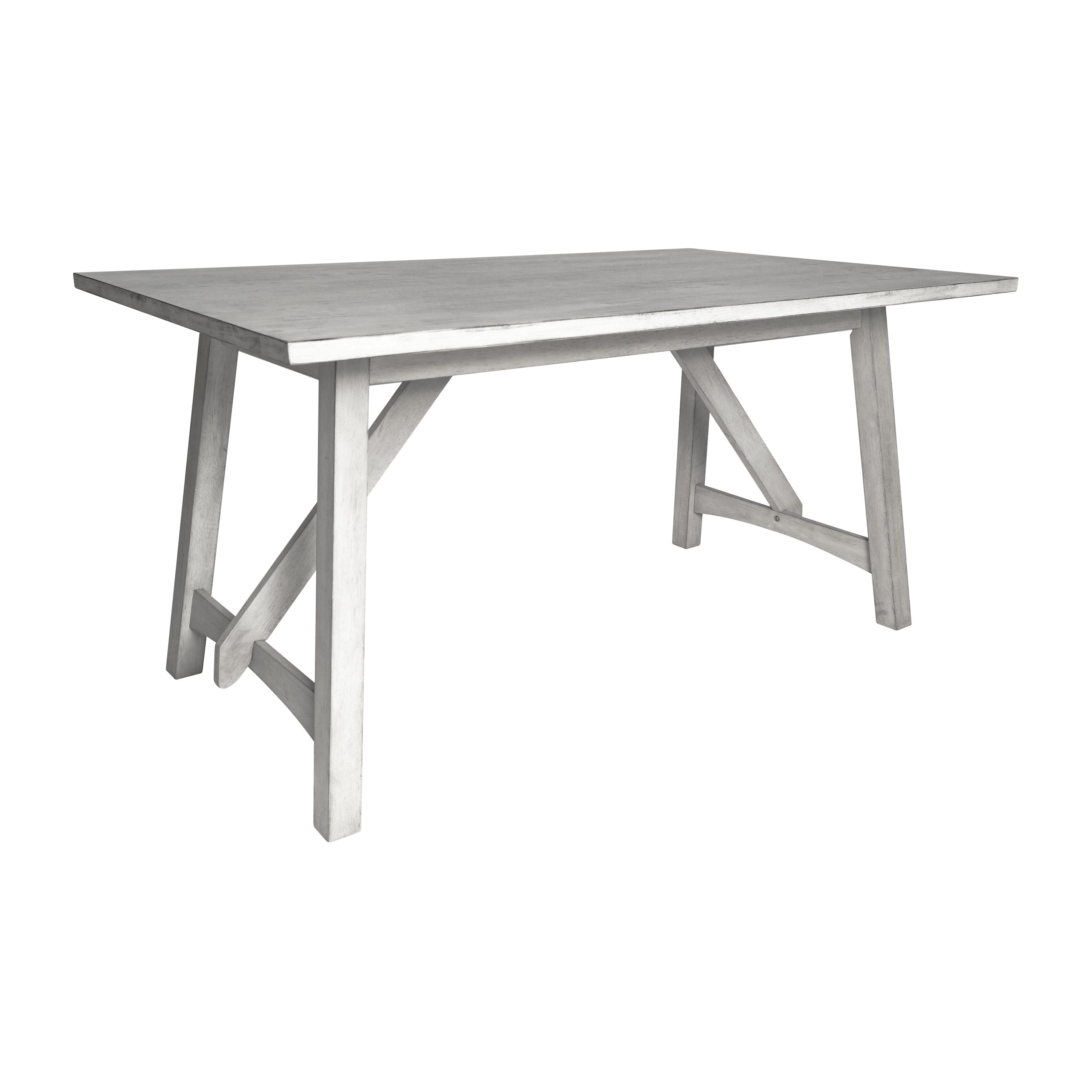Everly Solid Wood Trestle Base Dining Table, Farmhouse Style Table with Seating for 6