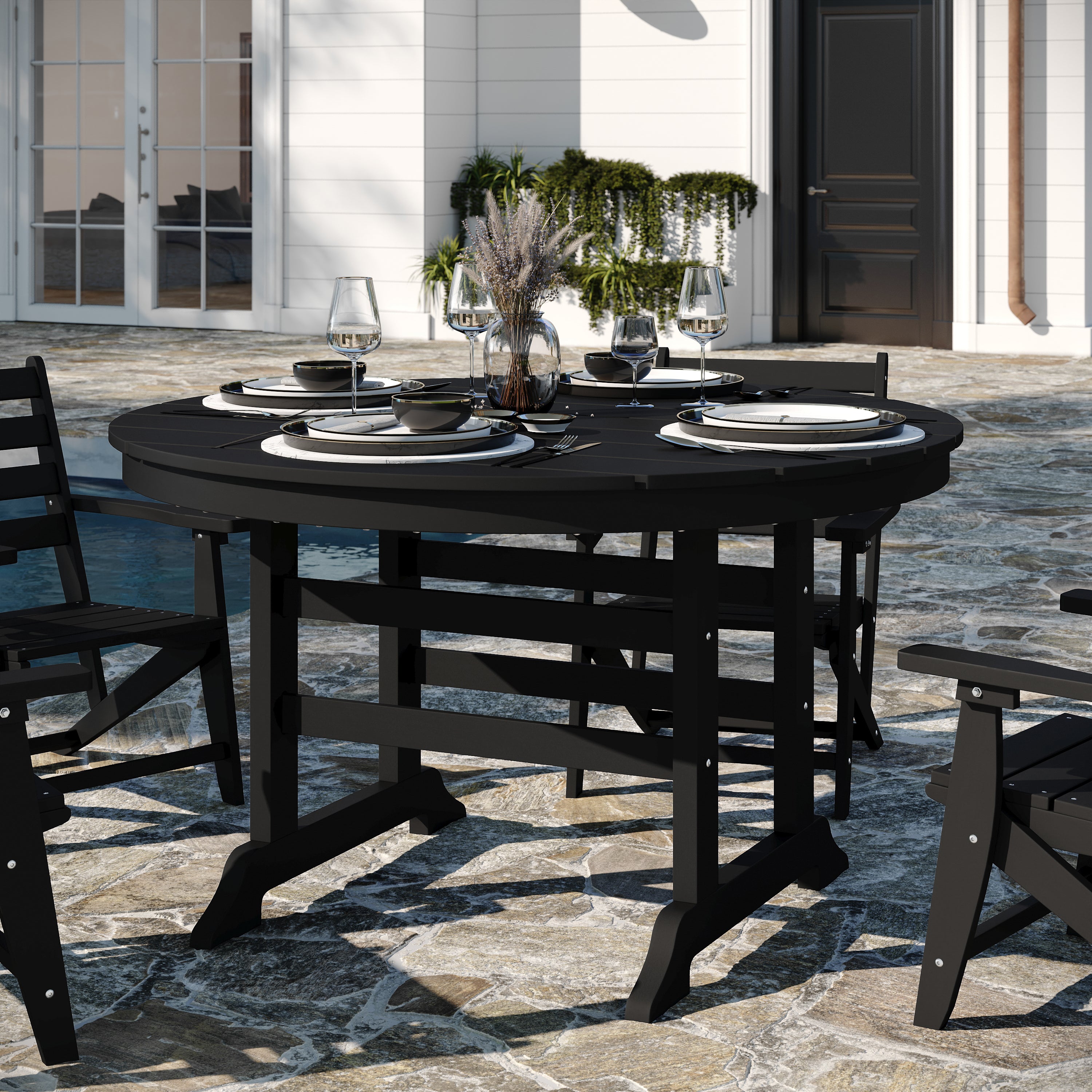 Colonel Indoor/Outdoor Recycled HDPE Adirondack Dining Table