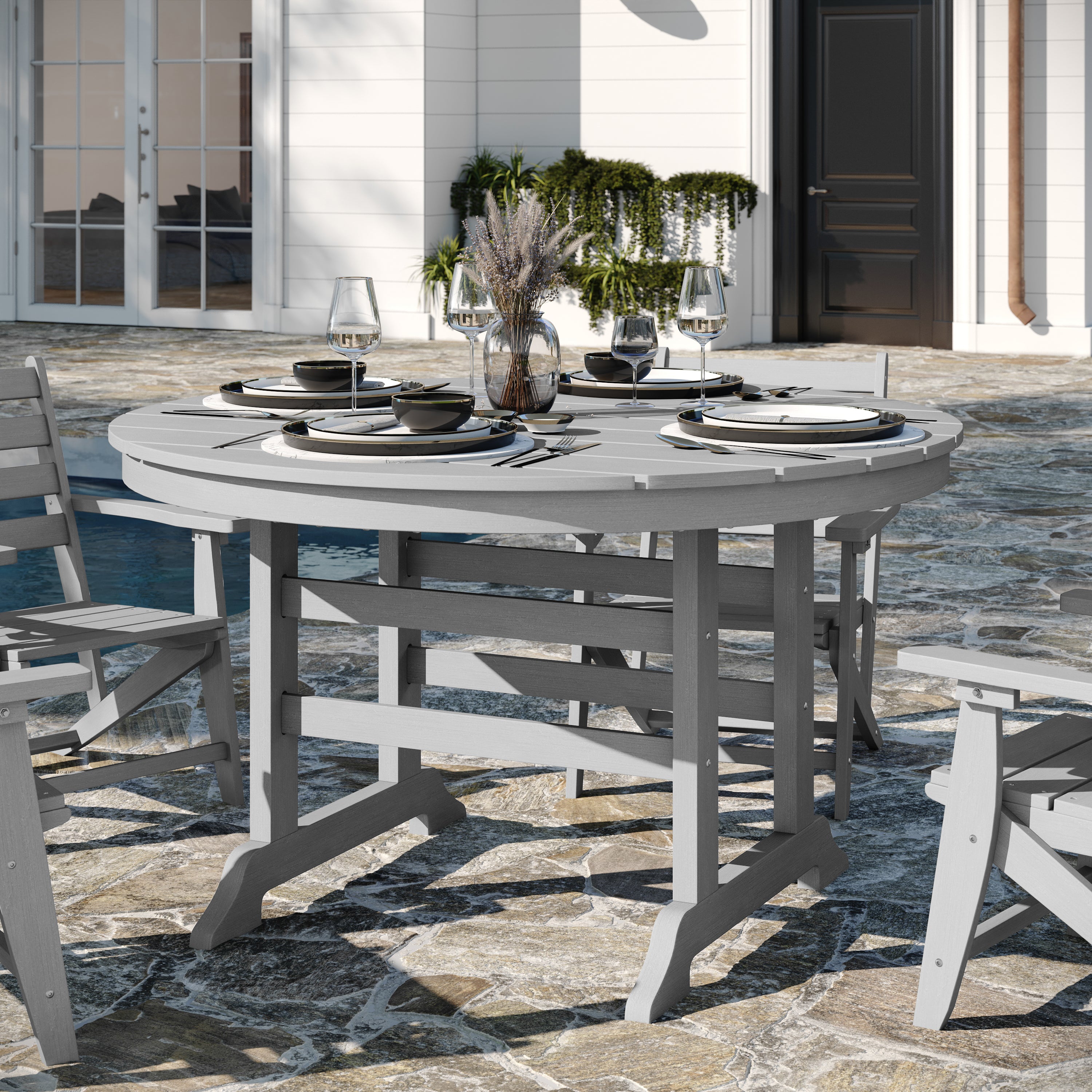 Colonel Indoor/Outdoor Recycled HDPE Adirondack Dining Table