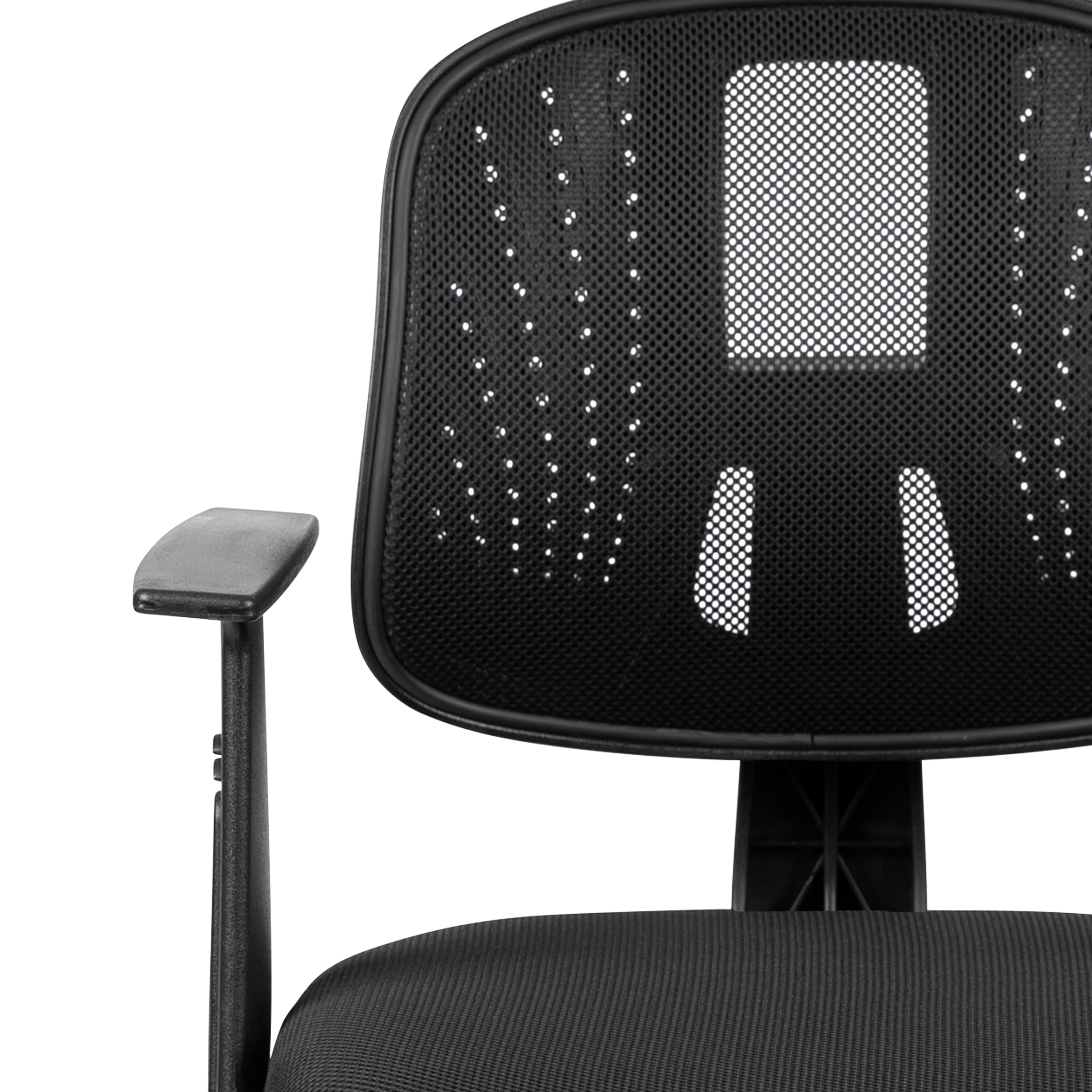 Flash Fundamentals Mid-Back Mesh Swivel Task Office Chair with Pivot Back and Arms