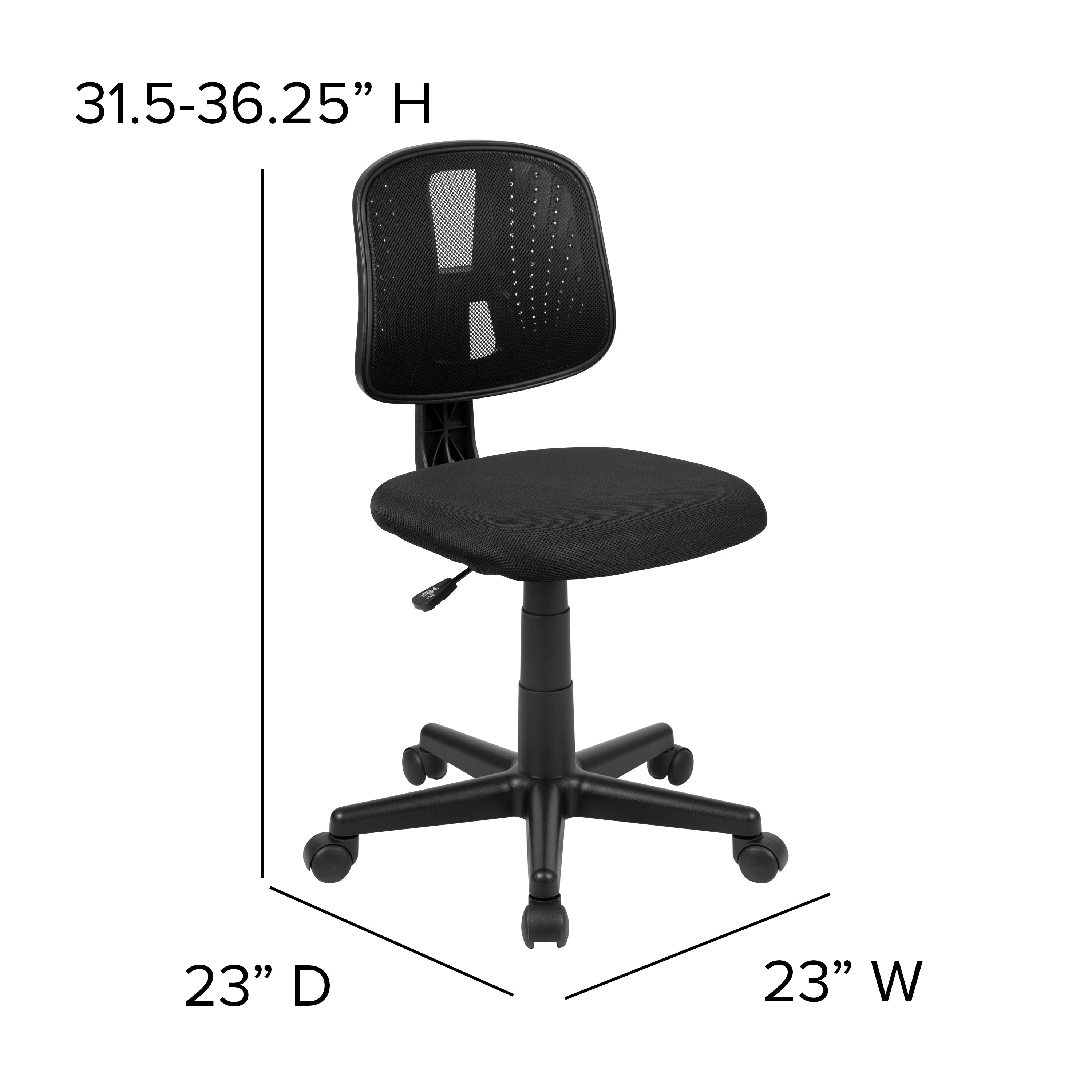 Flash Fundamentals Mid-Back Mesh Swivel Task Office Chair with Pivot Back