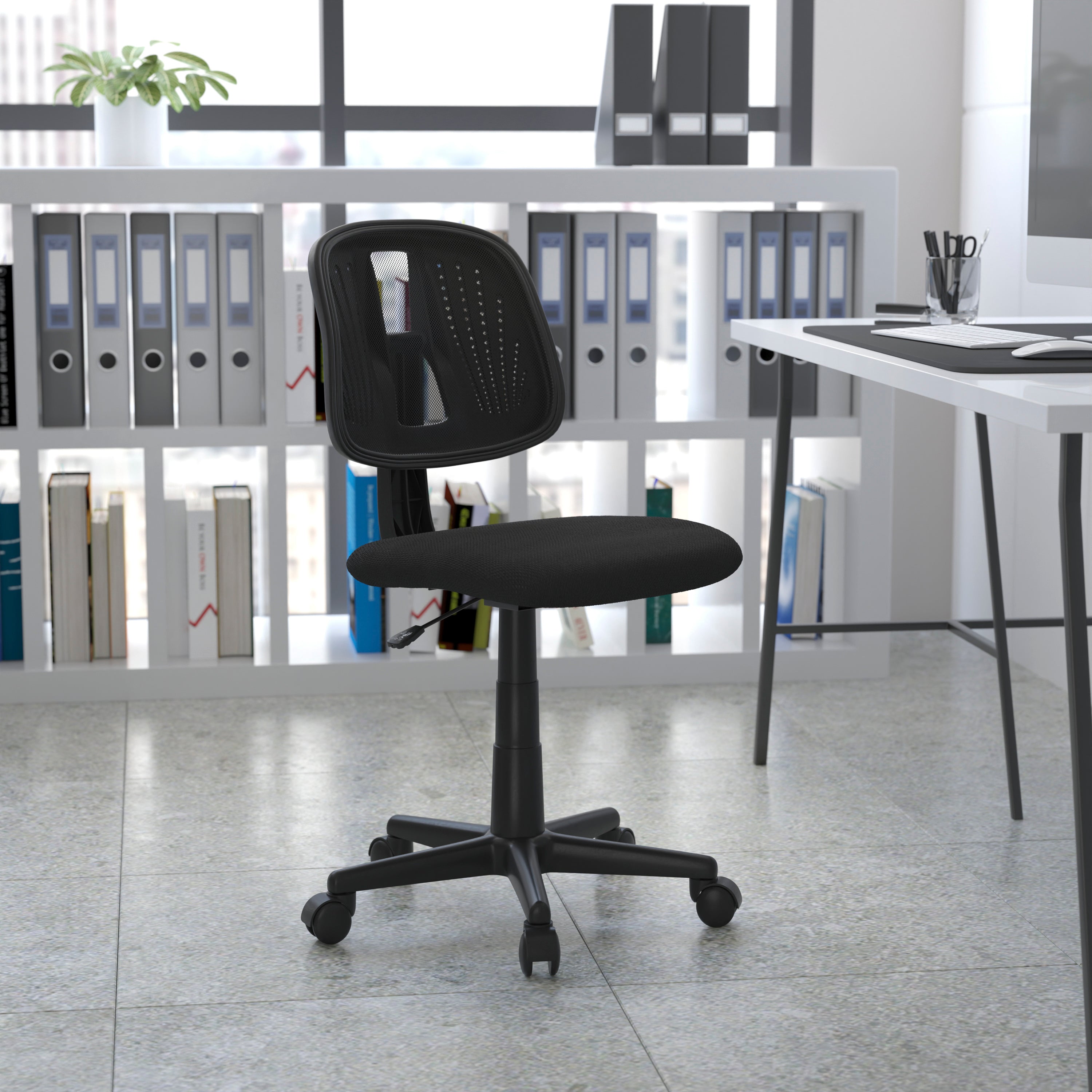 Flash Fundamentals Mid-Back Mesh Swivel Task Office Chair with Pivot Back