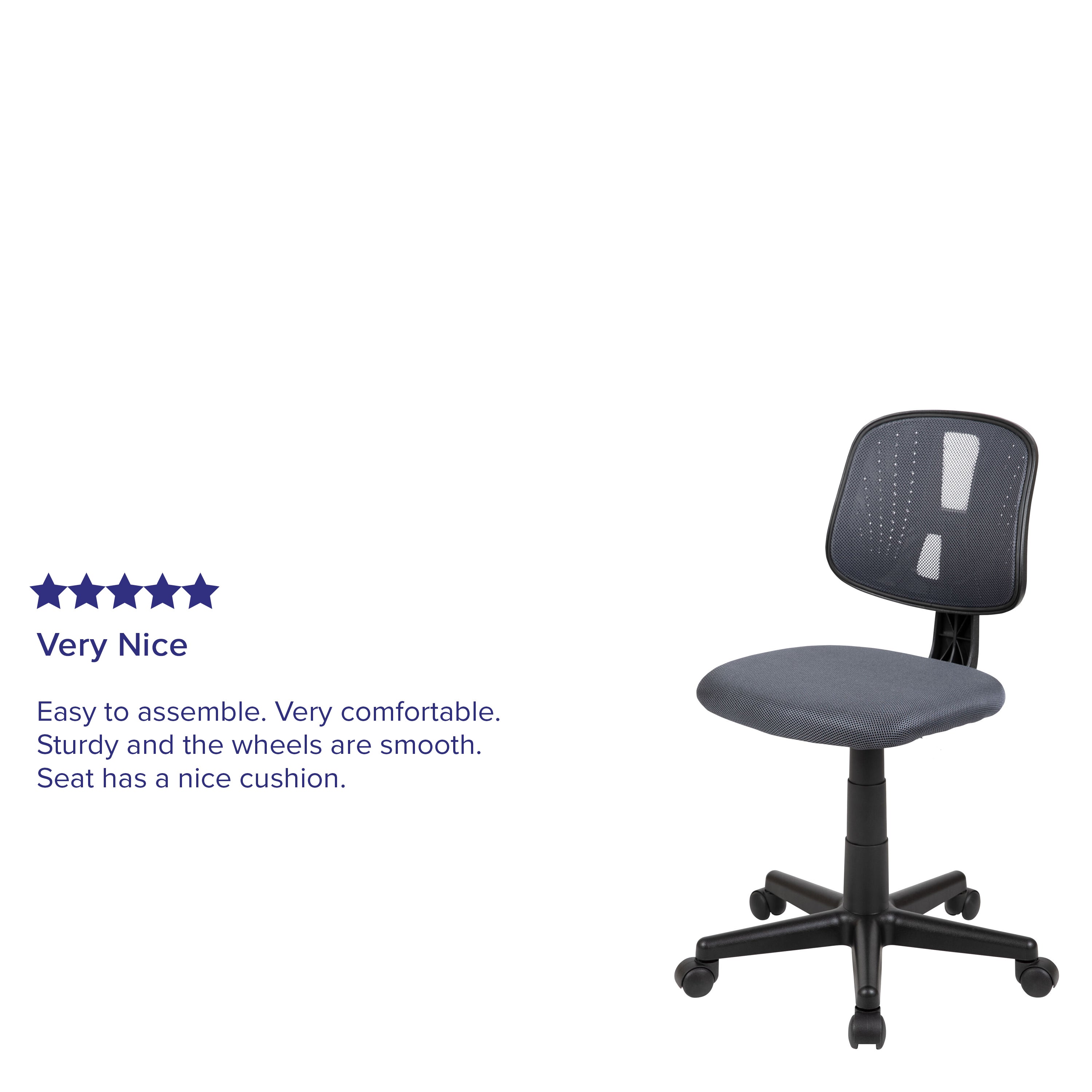 Flash Fundamentals Mid-Back Mesh Swivel Task Office Chair with Pivot Back