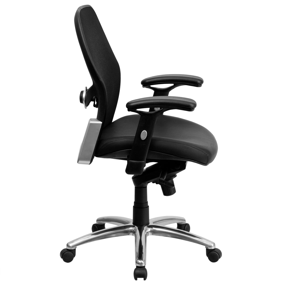 Mid-Back Super Mesh Executive Swivel Office Chair with Knee Tilt Control and Adjustable Arms