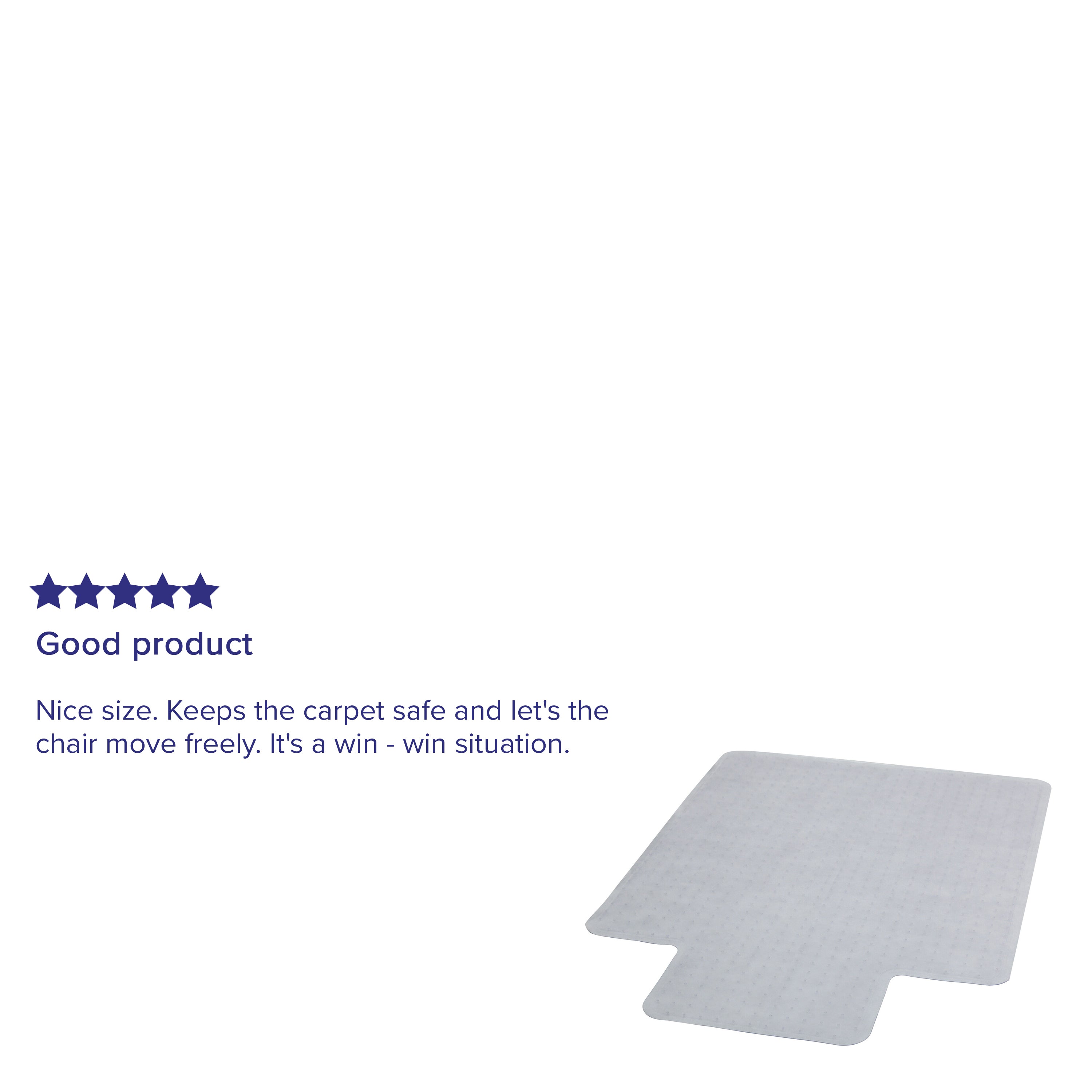 45'' x 53'' Carpet Chair Mat with Lip