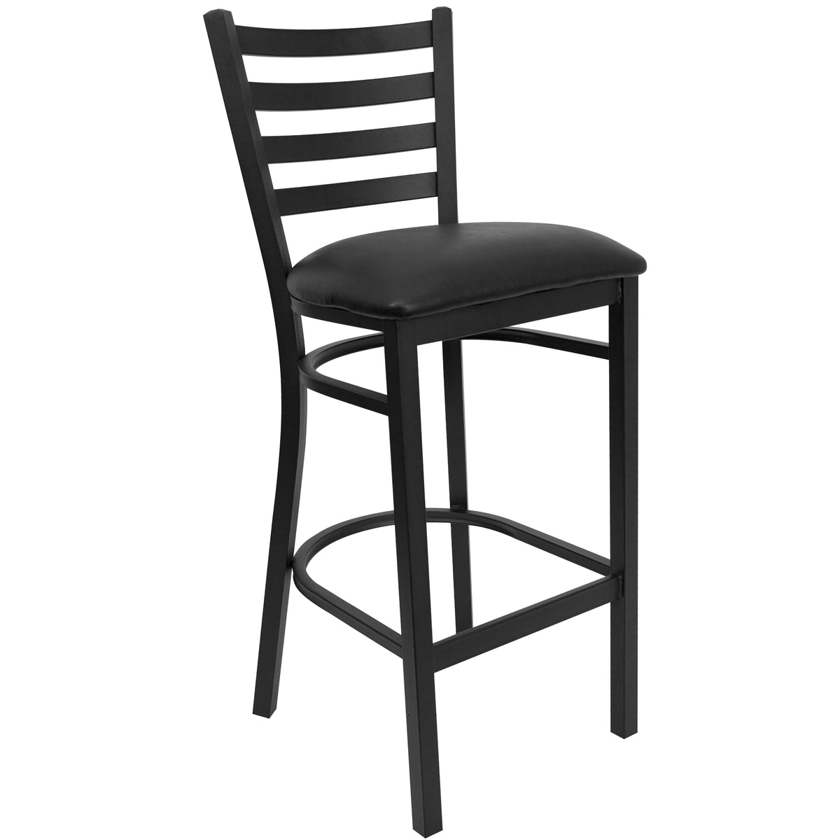 36'' Round Laminate Table Set with 4 Ladder Back Metal Barstools