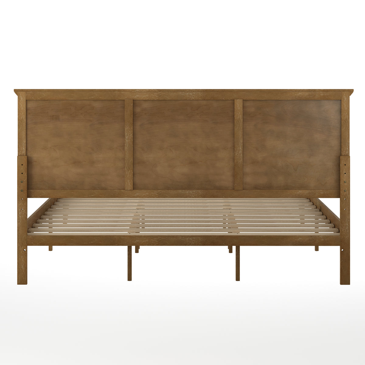 Fiona Solid Wood Platform Bed Frame with Headboard, Footboard, and Slatted Bottom