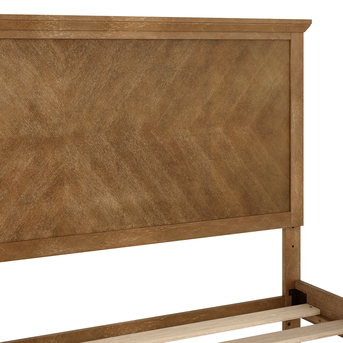 Fiona Solid Wood Platform Bed Frame with Headboard, Footboard, and Slatted Bottom