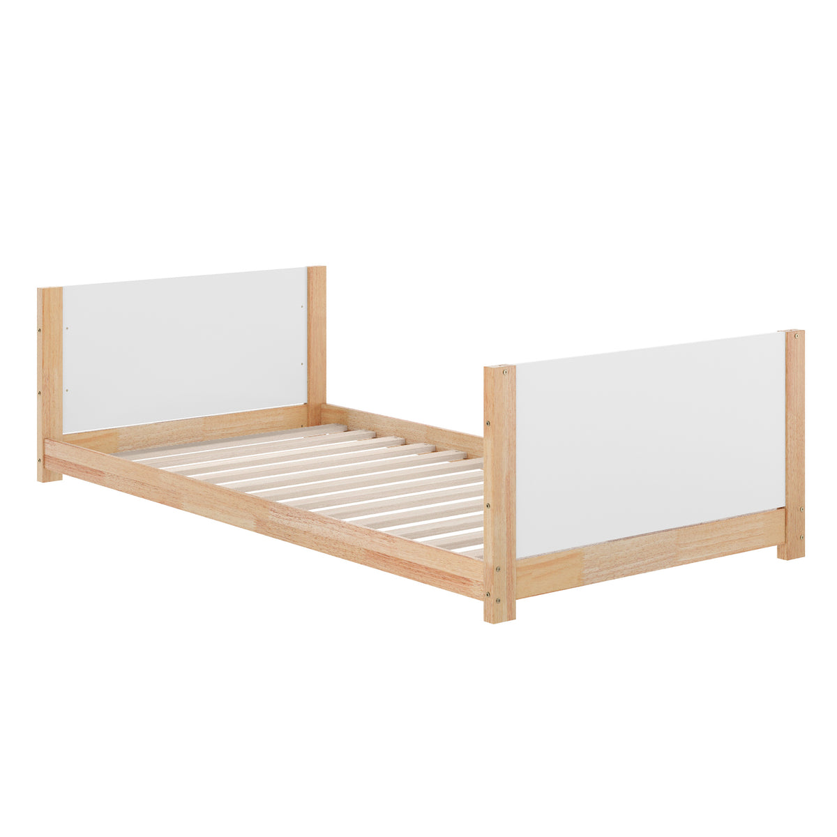 Dallas Convertible Solid Wood Bunk Bed Frame with Ladder for Kids, No Box Spring Needed
