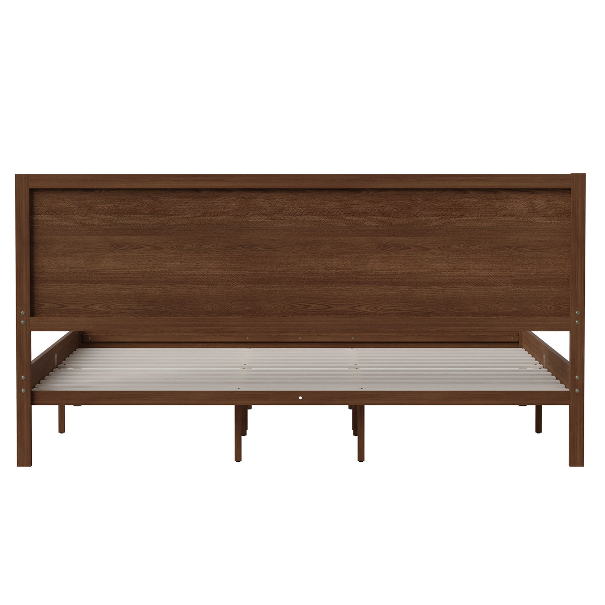 Kingston Solid Wood Platform Bed with Wooden Slats and Headboard, No Box Spring Needed