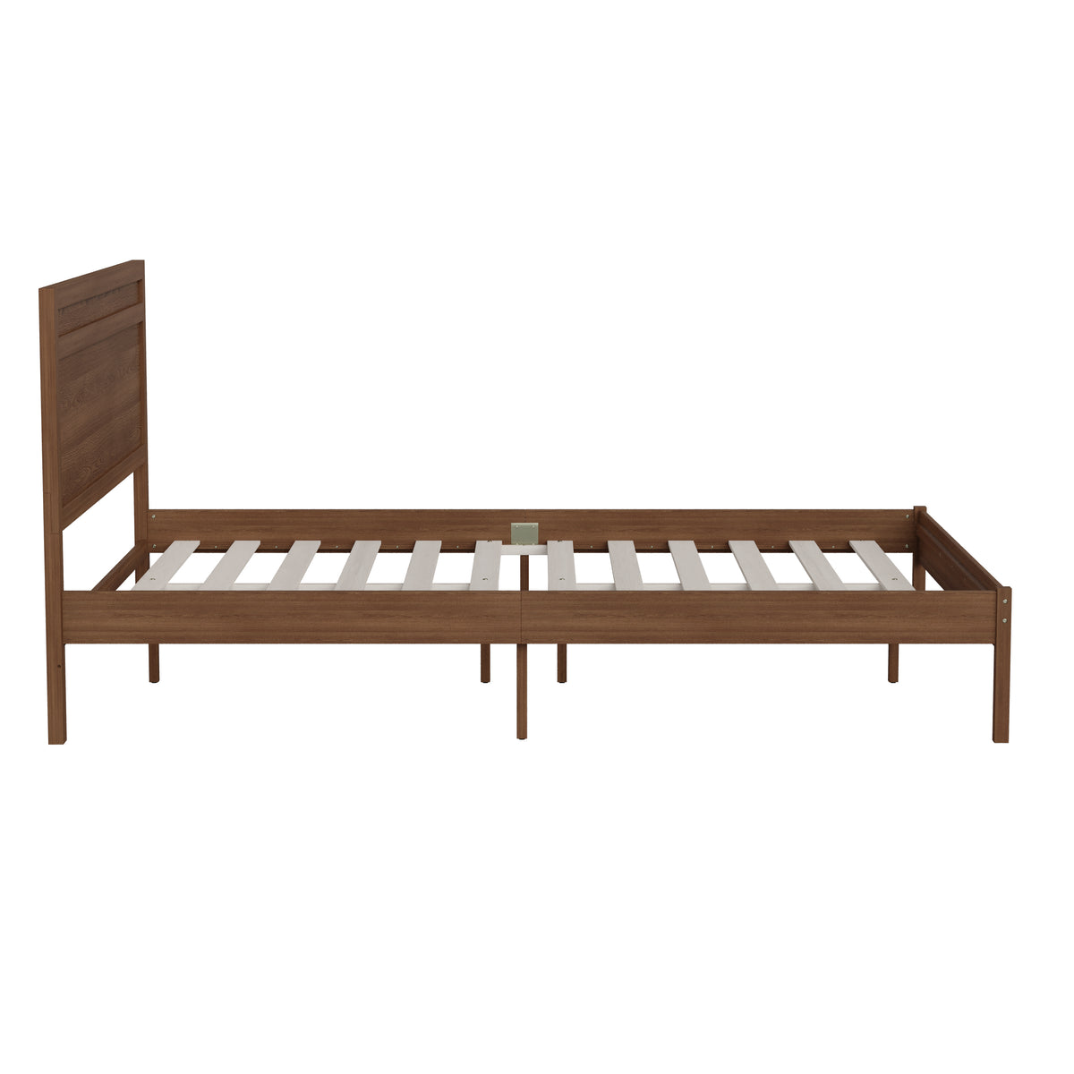 Kingston Solid Wood Platform Bed with Wooden Slats and Headboard, No Box Spring Needed