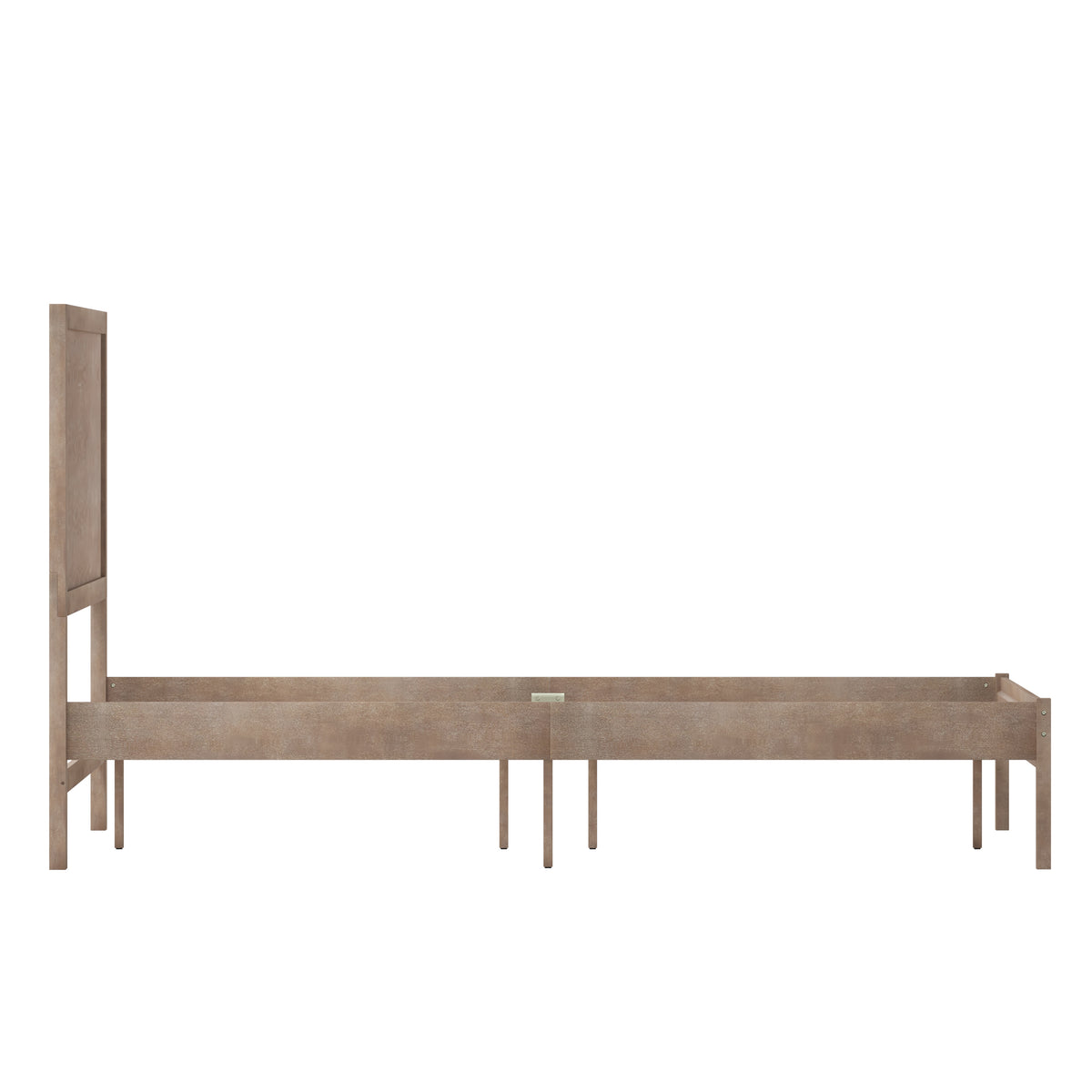 Asher Solid Wood Platform Bed with Wooden Slats and Headboard, No Box Spring Needed