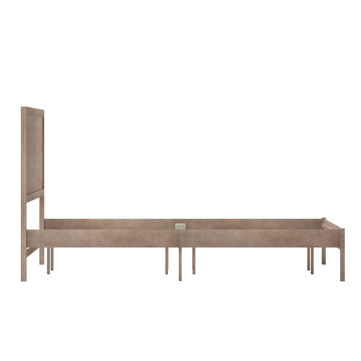Asher Solid Wood Platform Bed with Wooden Slats and Headboard, No Box Spring Needed