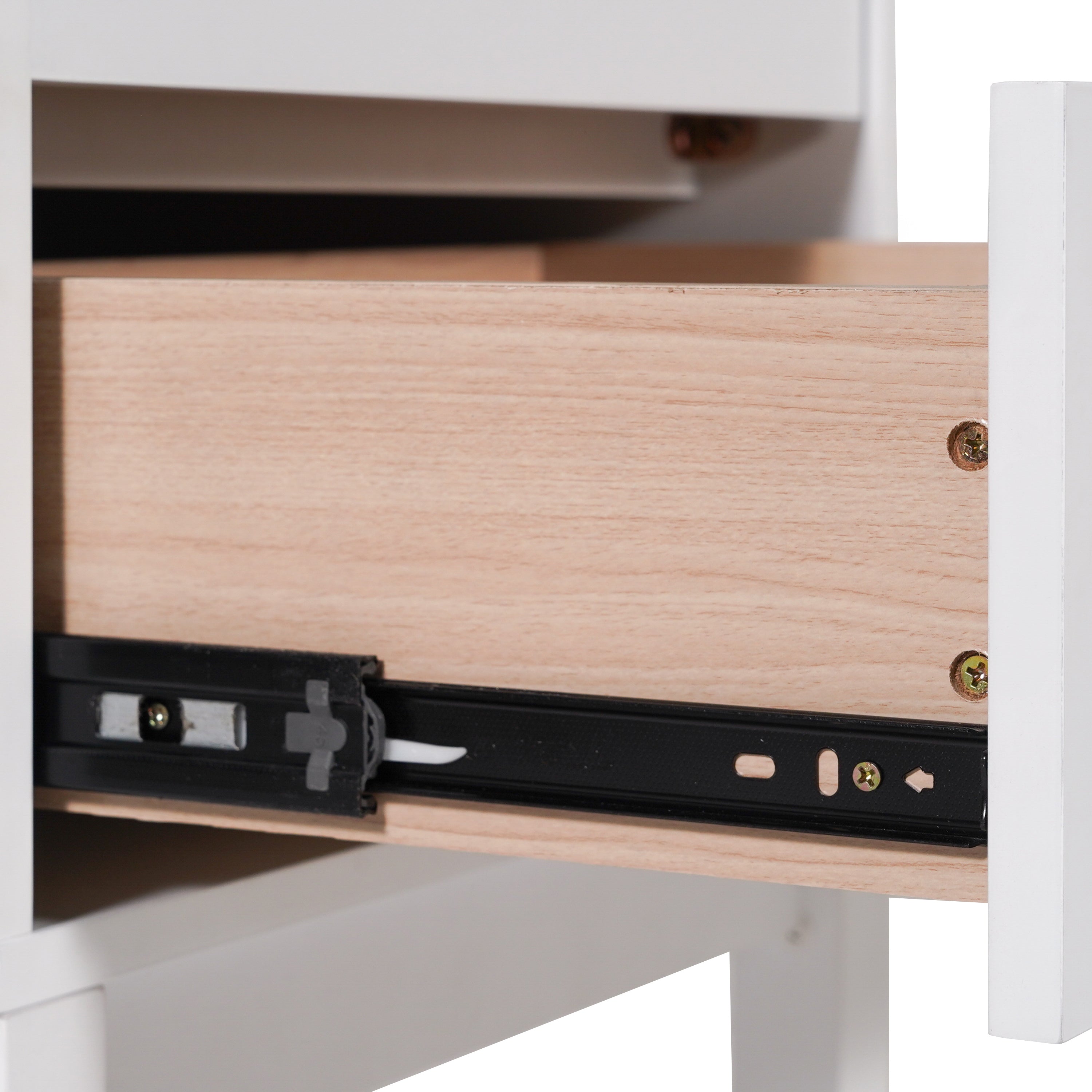 Dallas Wooden Night Stand, Bedroom Side Table with 2 Storage Drawers for Kids