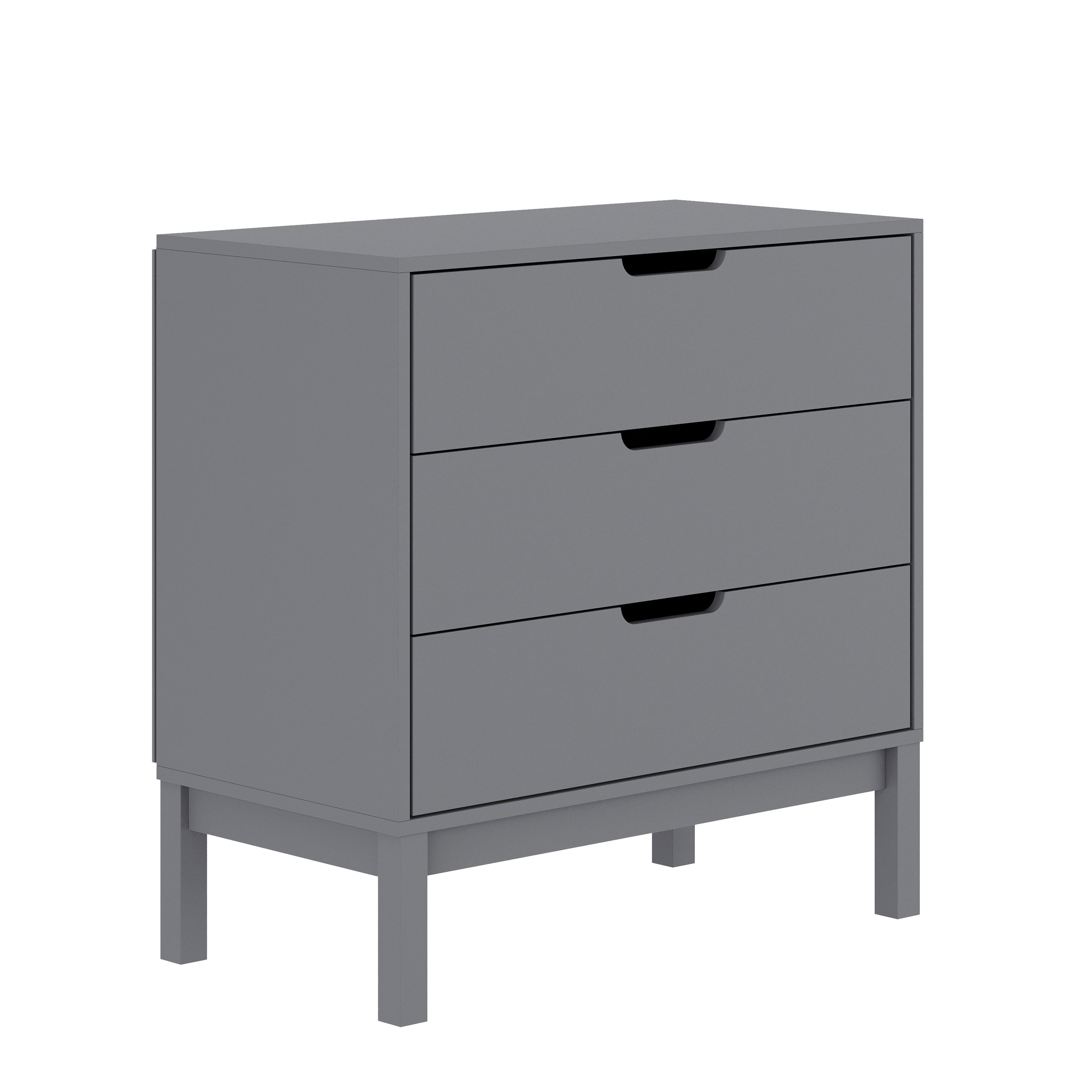 Dallas Wooden 3-Drawer Dresser for Bedroom, Chest of Drawers for Kids
