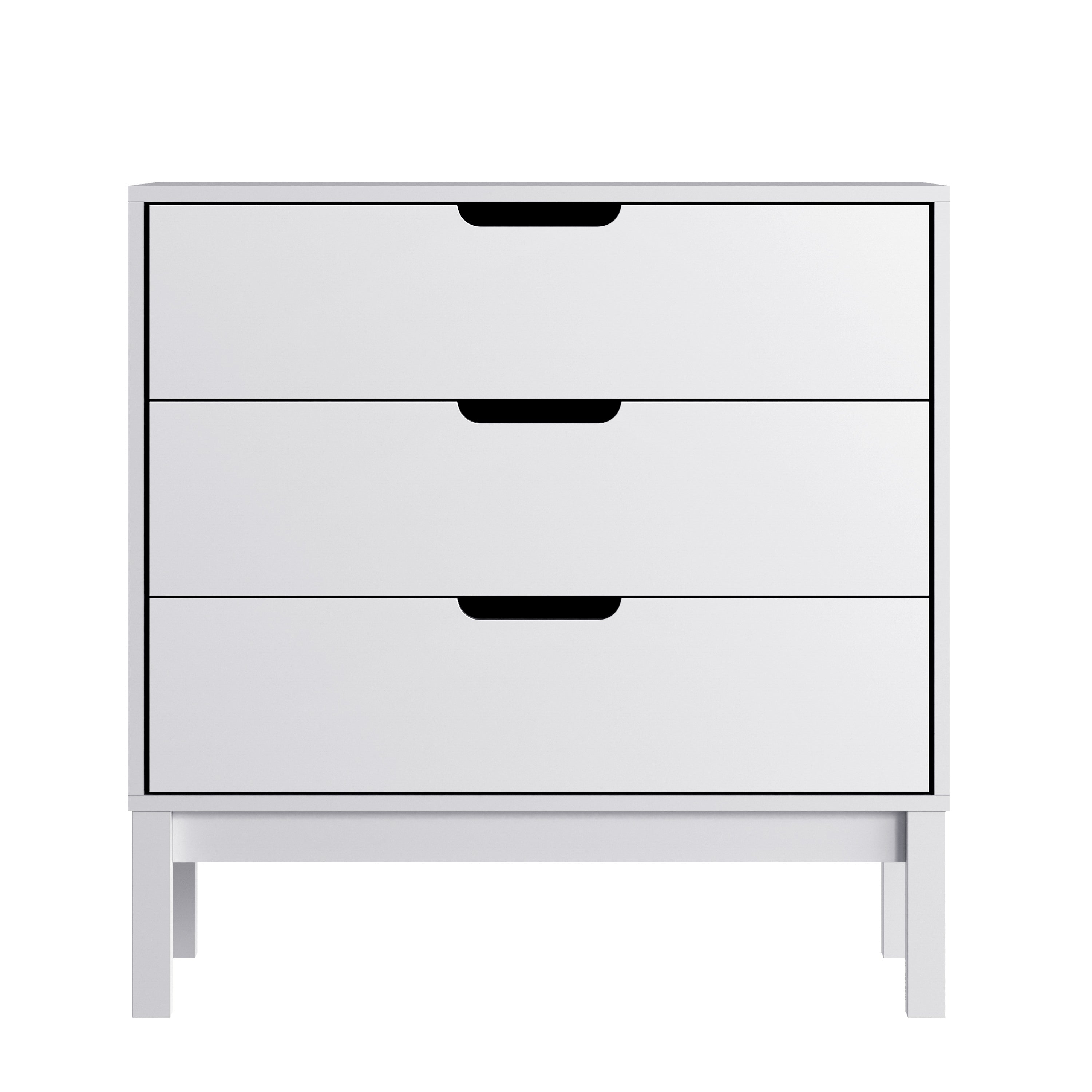 Dallas Wooden 3-Drawer Dresser for Bedroom, Chest of Drawers for Kids