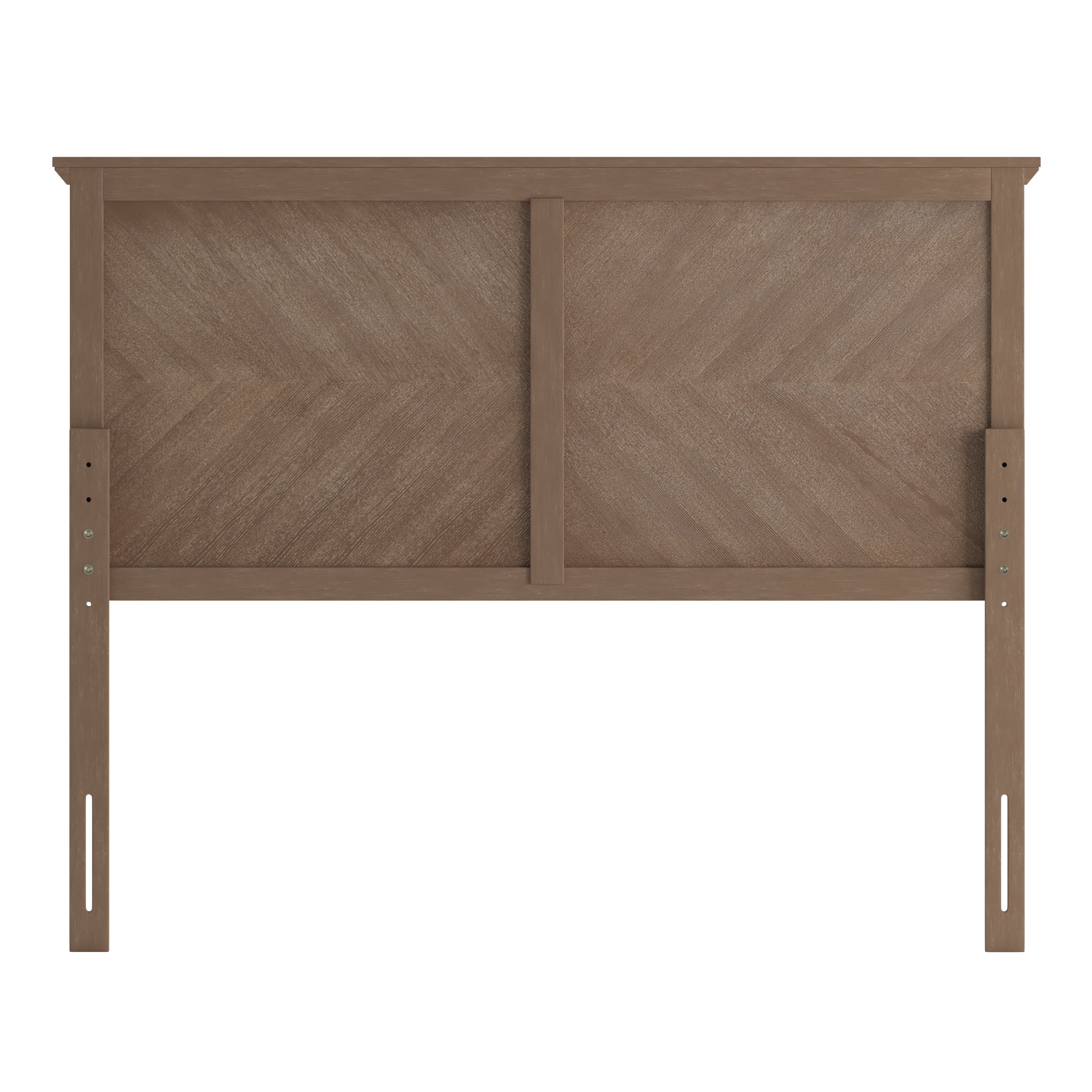 Fiona Herring Bone Wooden Adjustable Headboard for Universal Metal Bed Frames