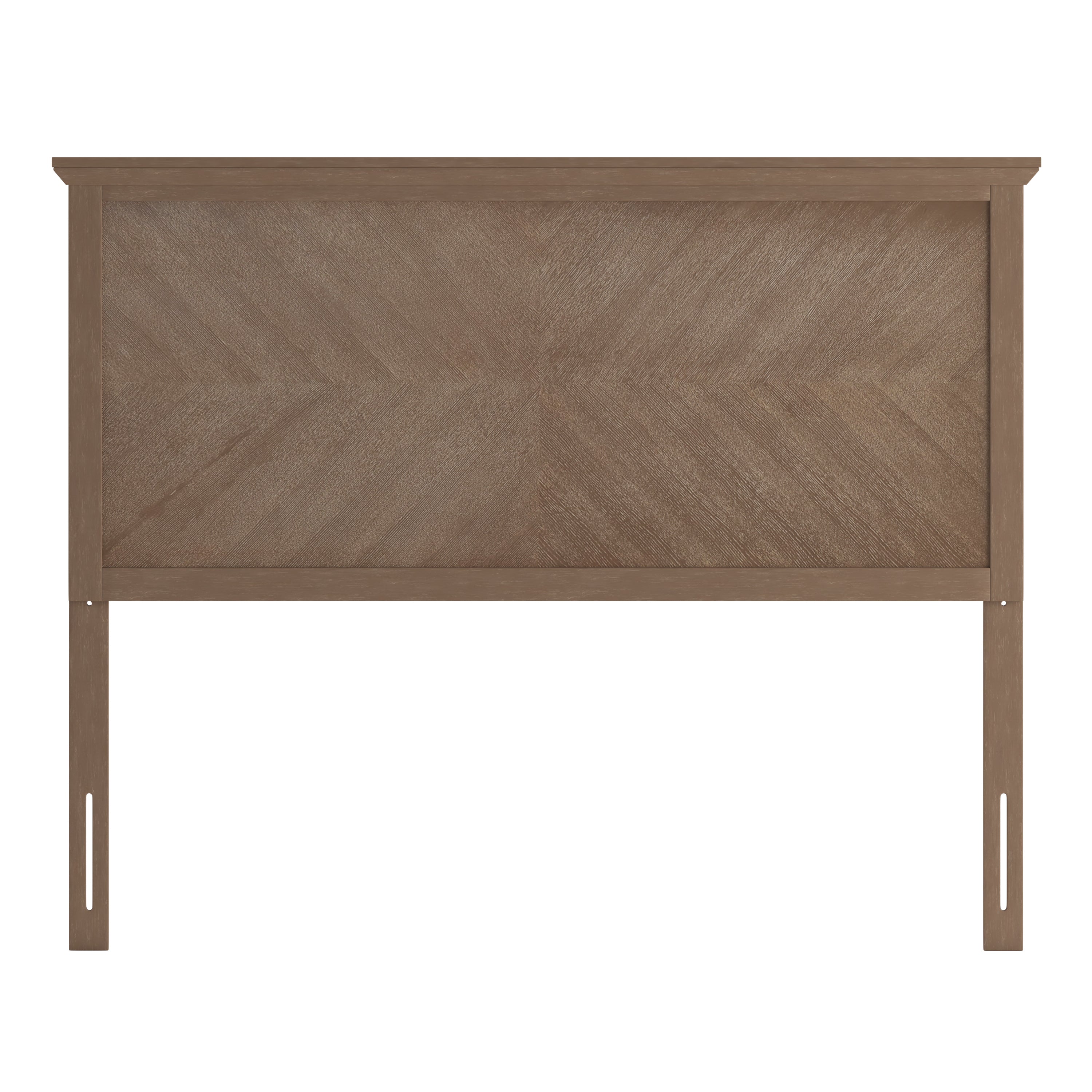 Fiona Herring Bone Wooden Adjustable Headboard for Universal Metal Bed Frames
