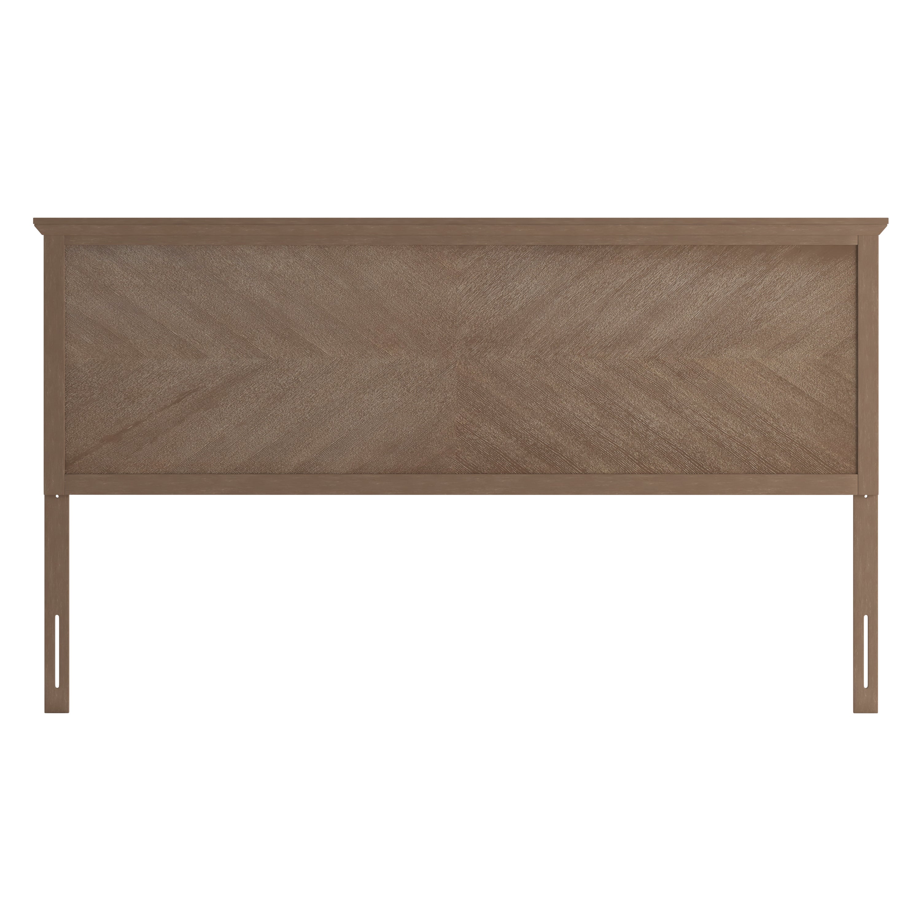 Fiona Herring Bone Wooden Adjustable Headboard for Universal Metal Bed Frames