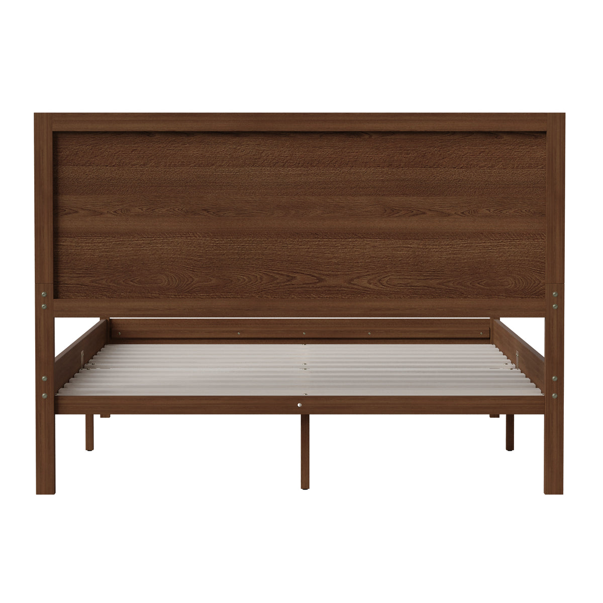 Kingston Solid Wood Platform Bed with Wooden Slats and Headboard, No Box Spring Needed