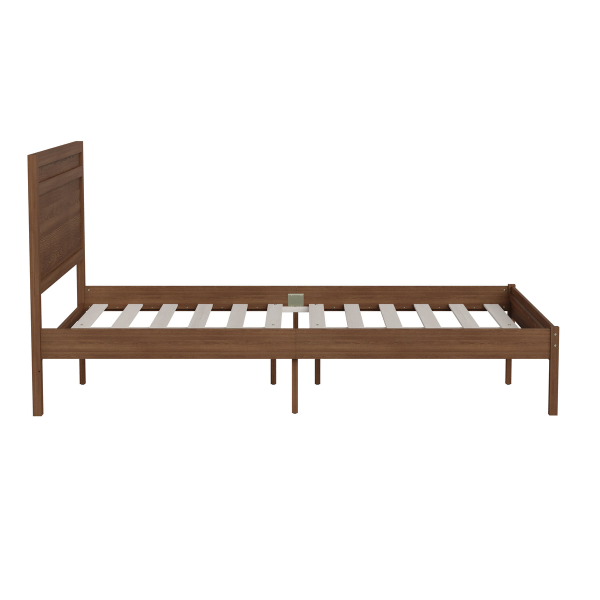 Kingston Solid Wood Platform Bed with Wooden Slats and Headboard, No Box Spring Needed