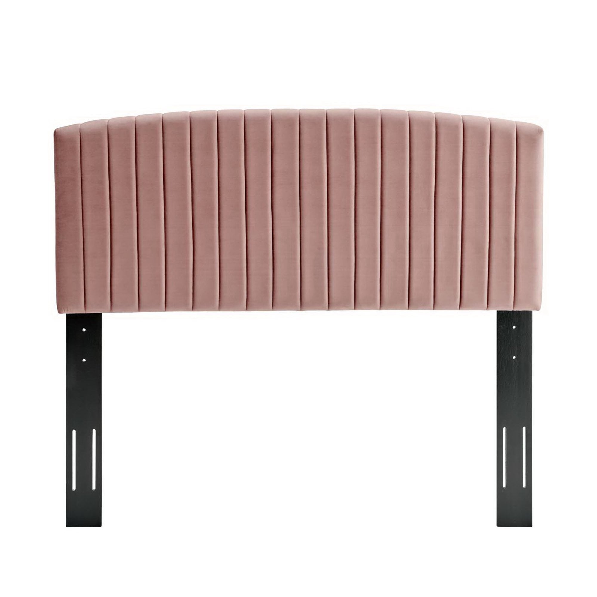 Alessi Tapered Wood Leg Performance Velvet Platform Bed