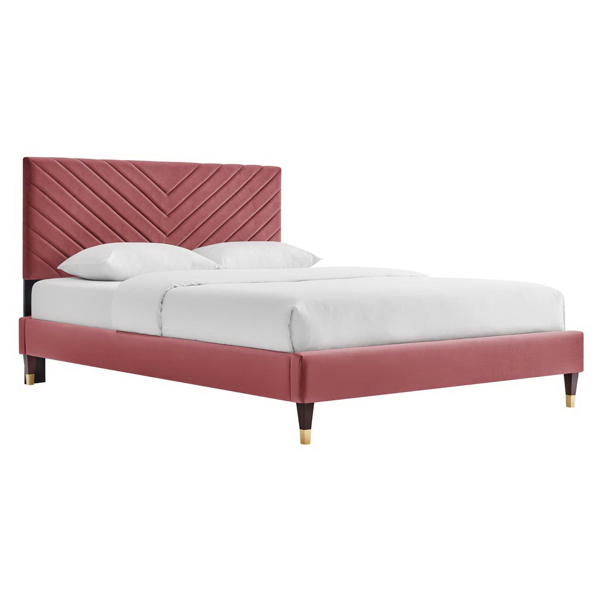 Roxanne Performance Velvet Platform Bed