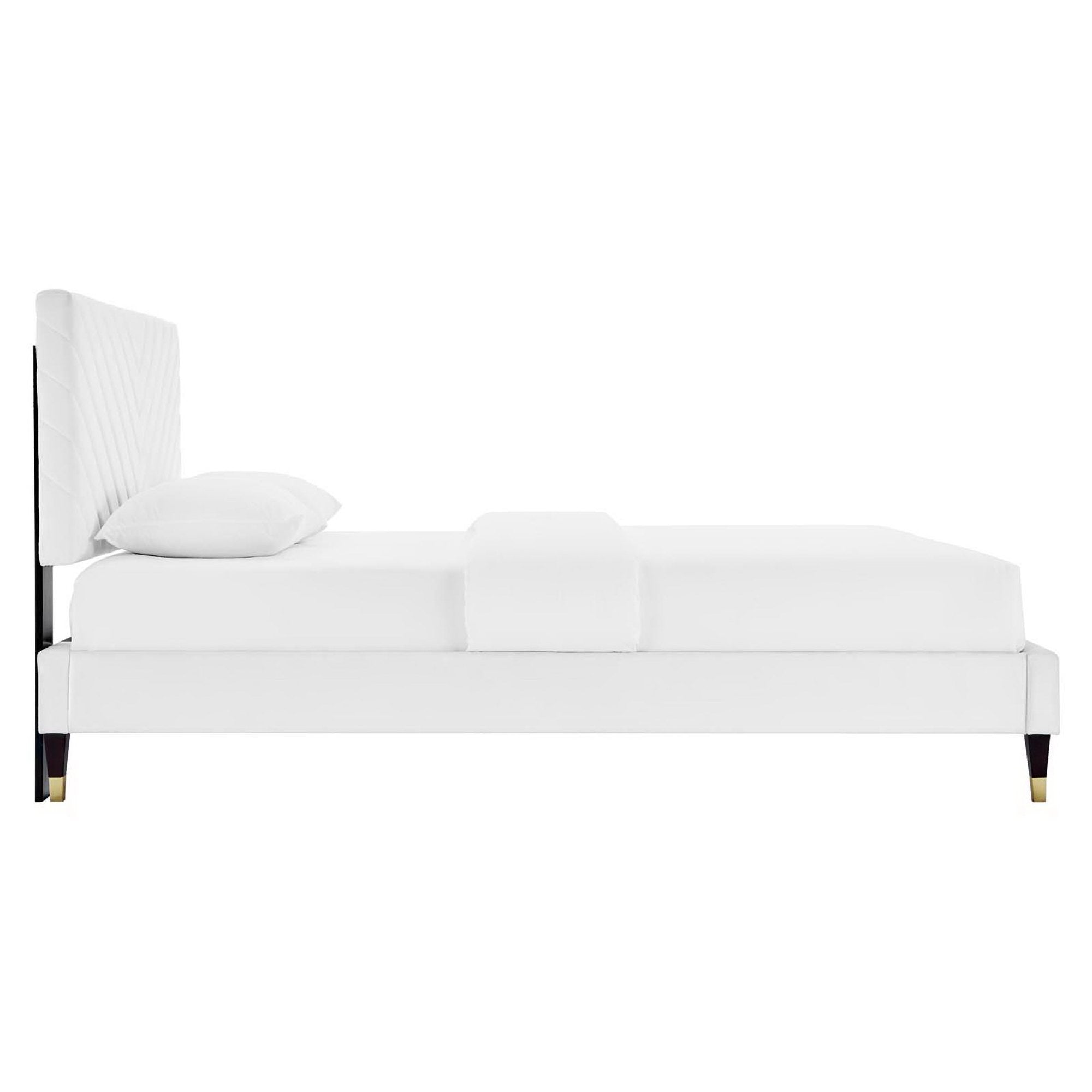 Roxanne Performance Velvet Platform Bed