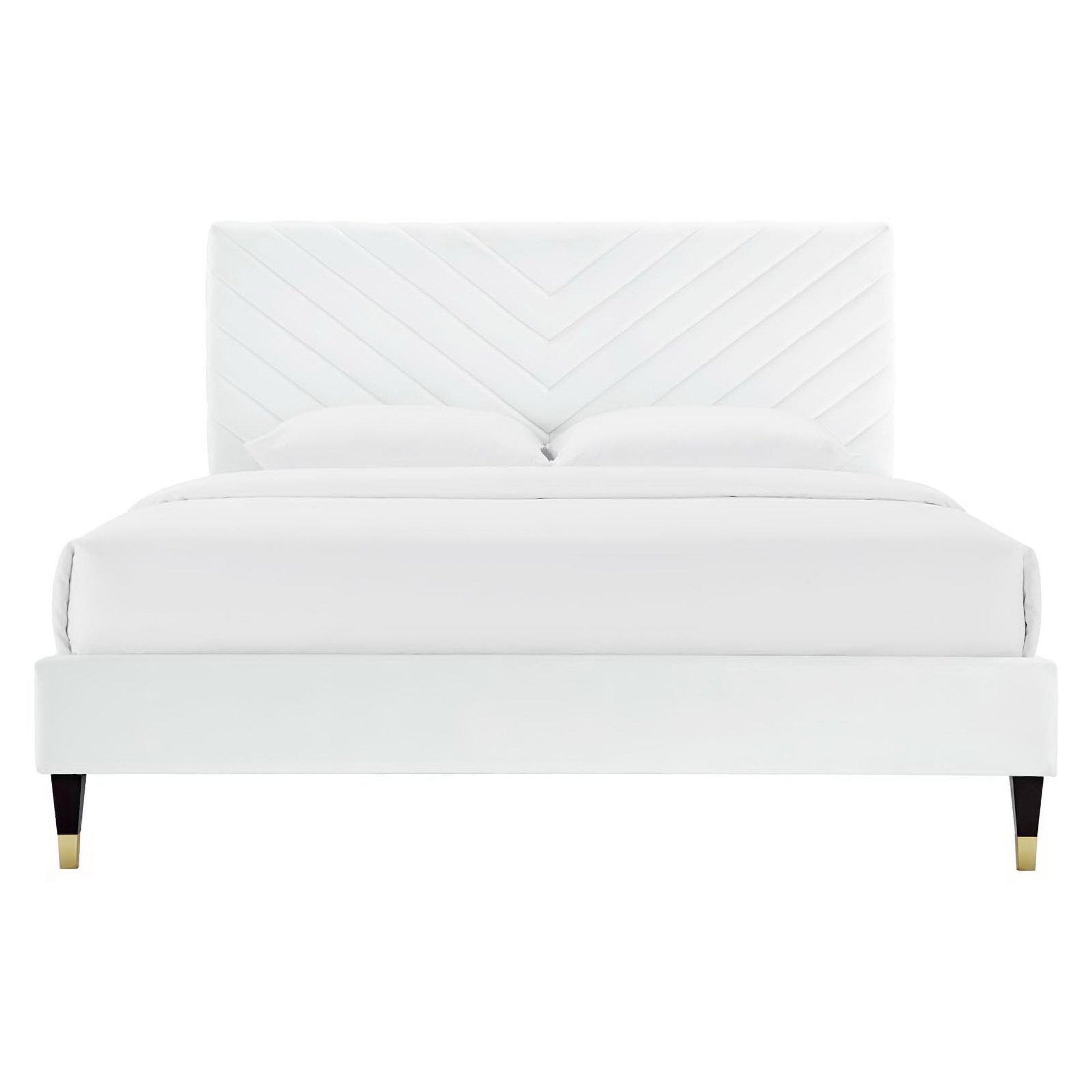 Roxanne Performance Velvet Platform Bed
