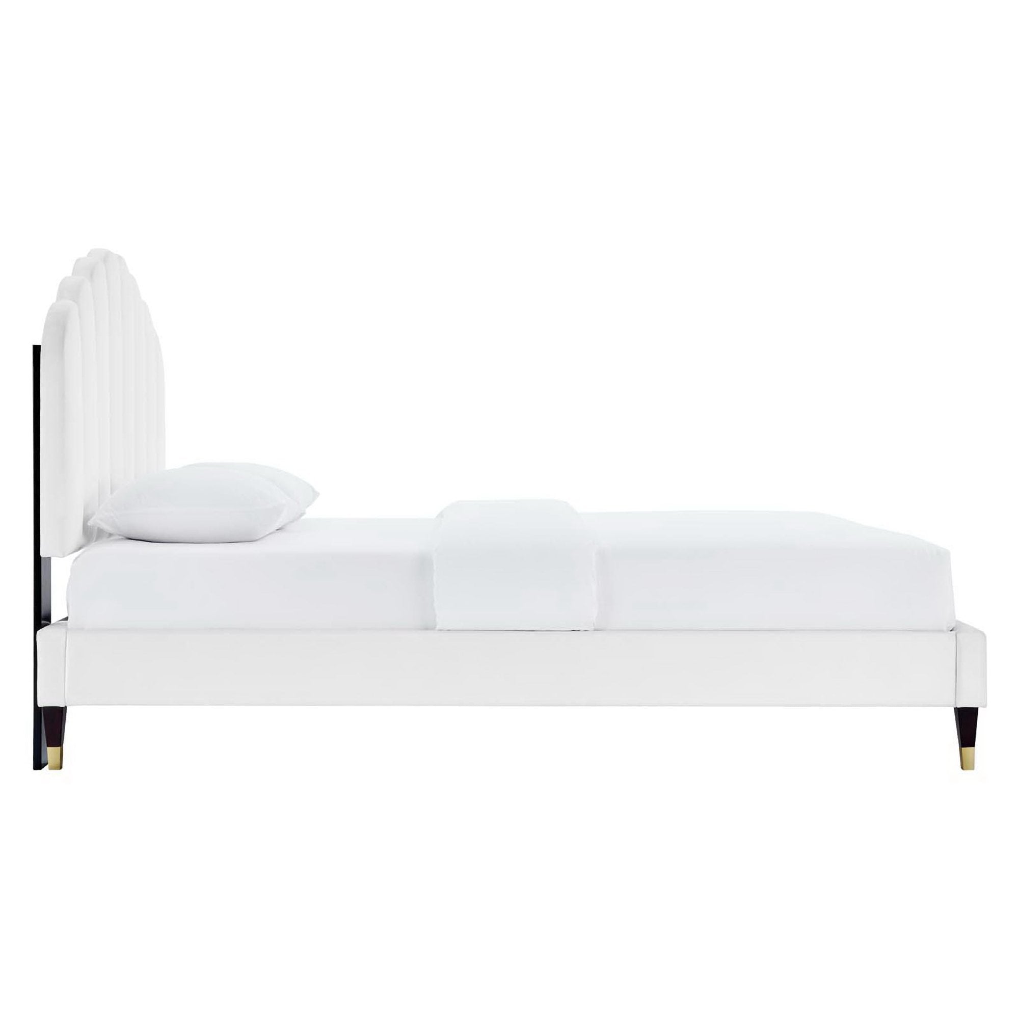 Daisy Performance Velvet Platform Bed
